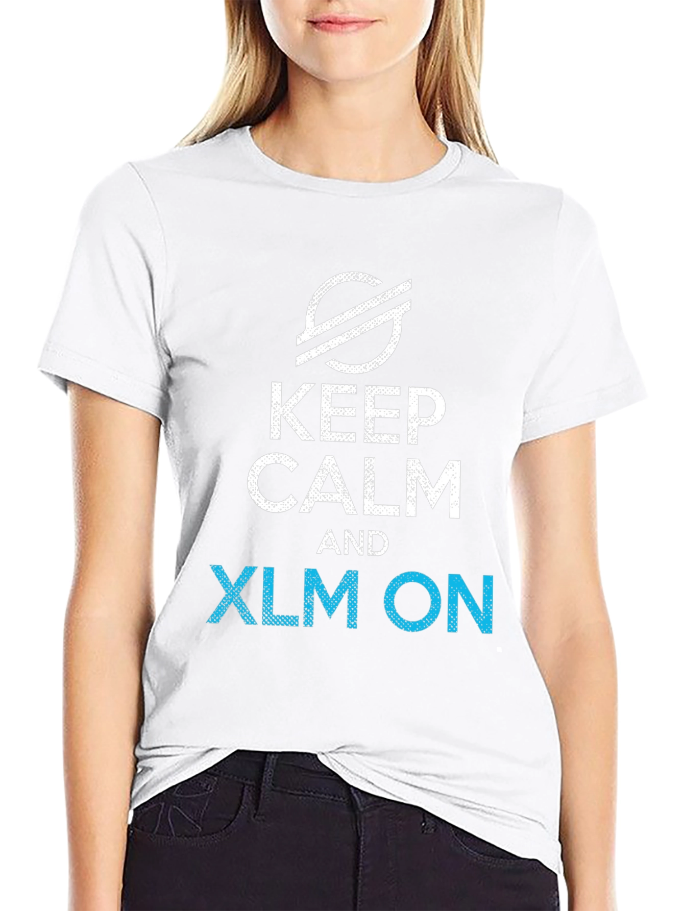 Keep Calm and XLM ON Black T-Shirt