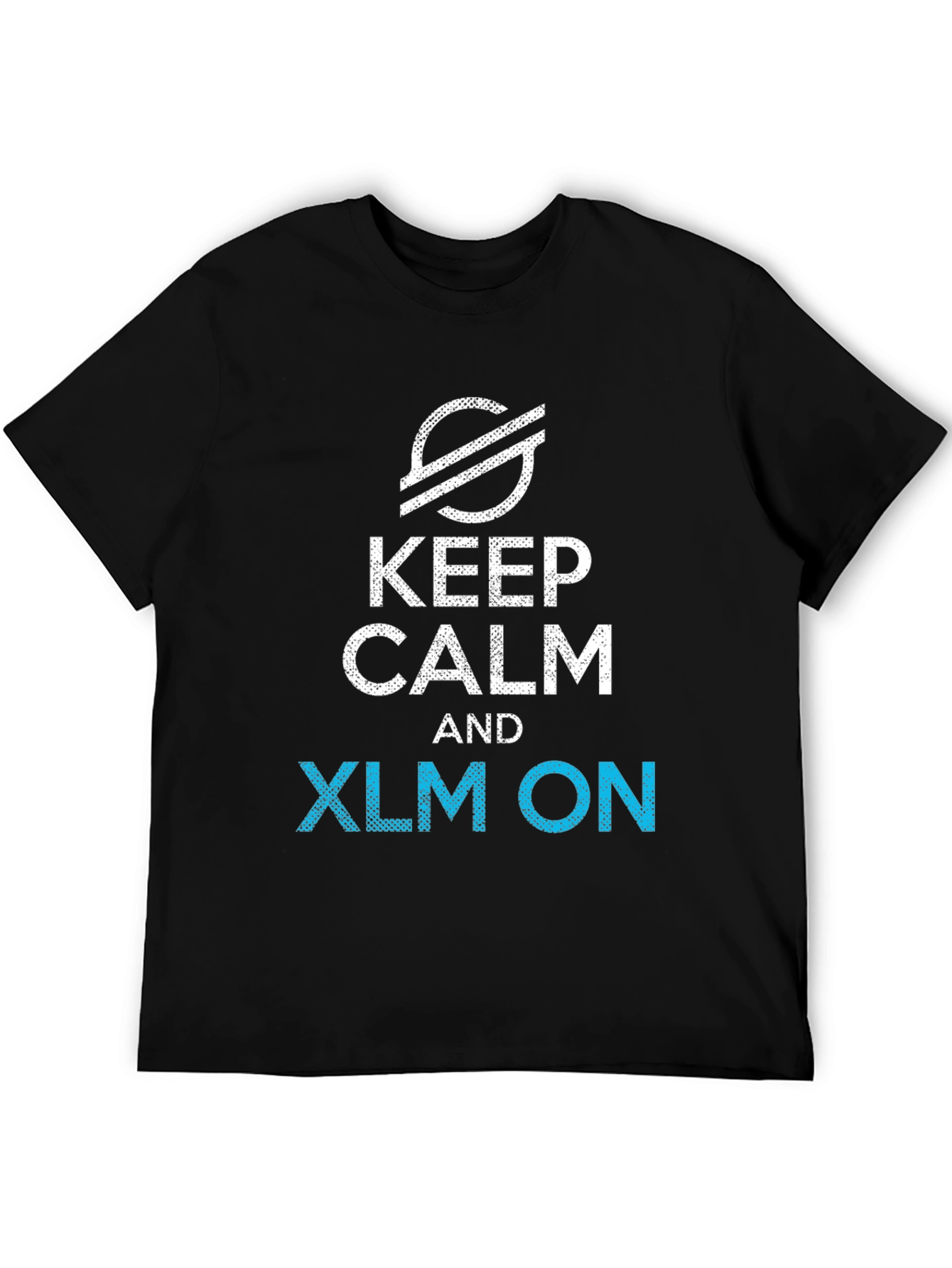 Keep Calm and XLM ON Black T-Shirt