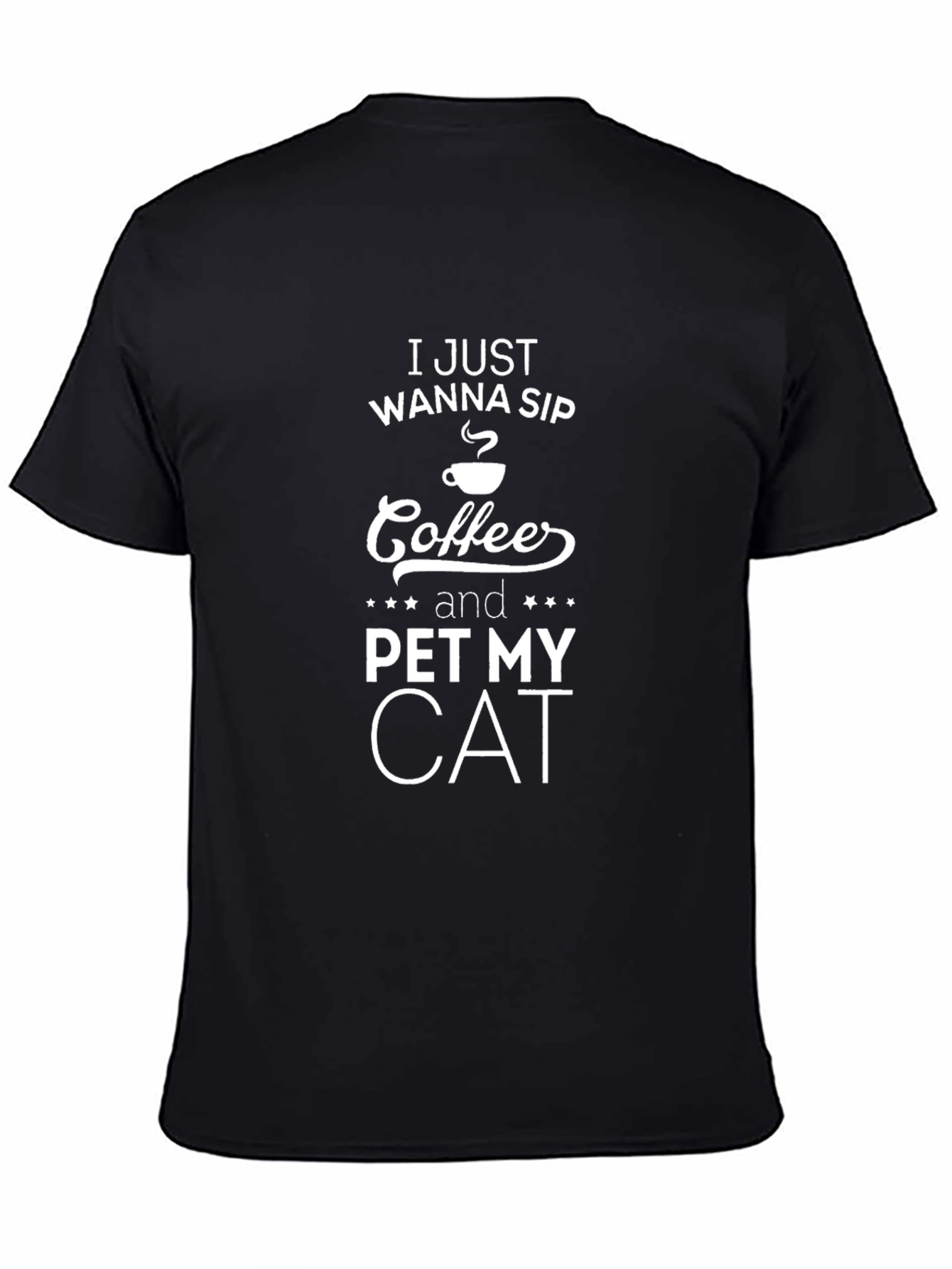 Coffee and Cat Lover T-Shirt - I Just Wanna Sip Tee