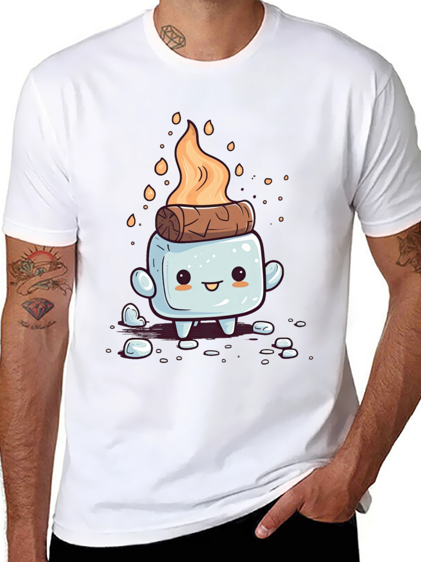 Smore Fun Graphic Tee - Campfire Marshmallow T-Shirt
