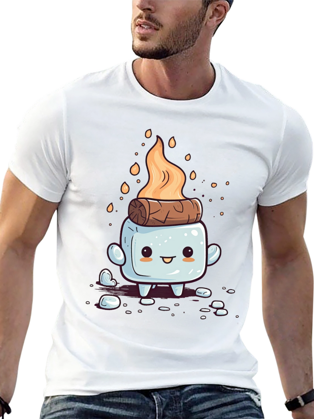 Smore Fun Graphic Tee - Campfire Marshmallow T-Shirt