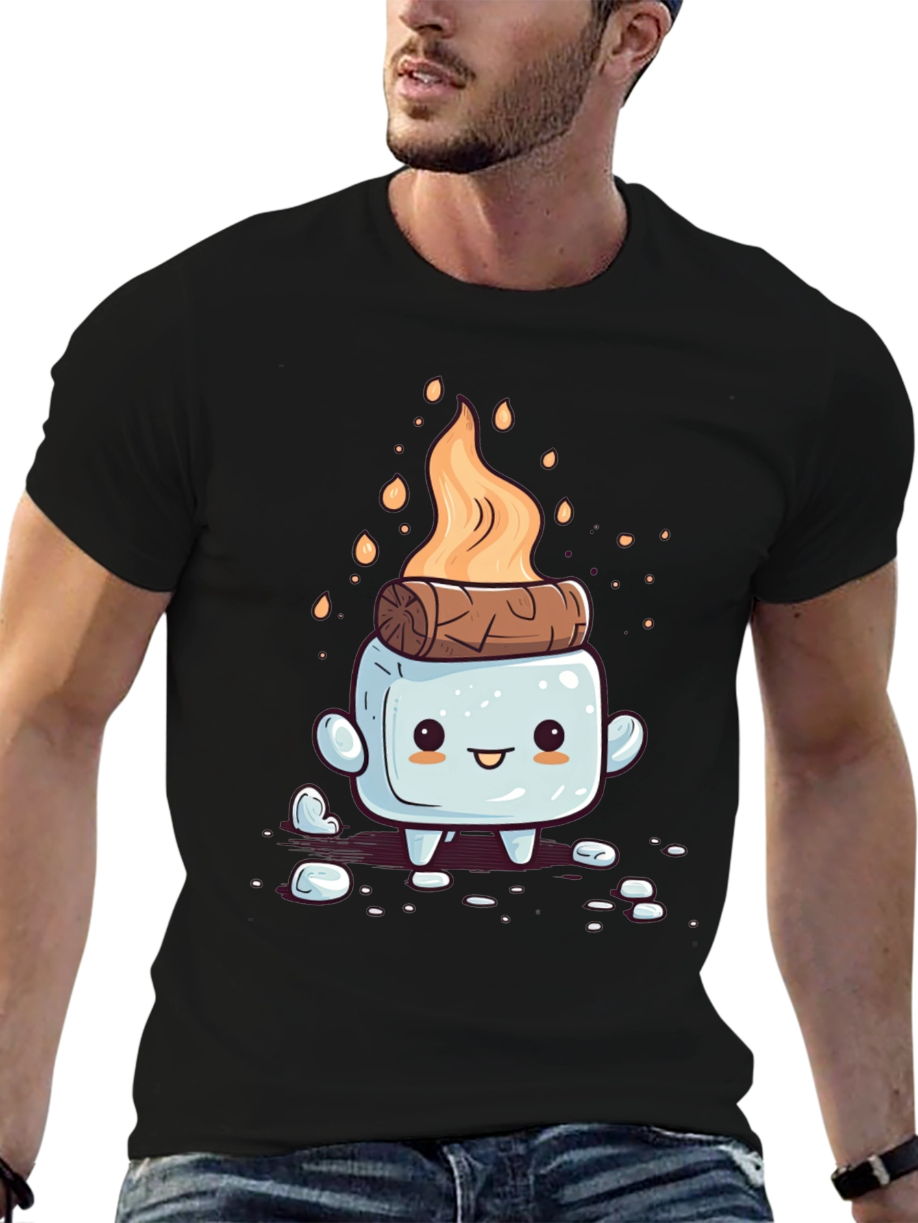 Smore Fun Graphic Tee - Campfire Marshmallow T-Shirt