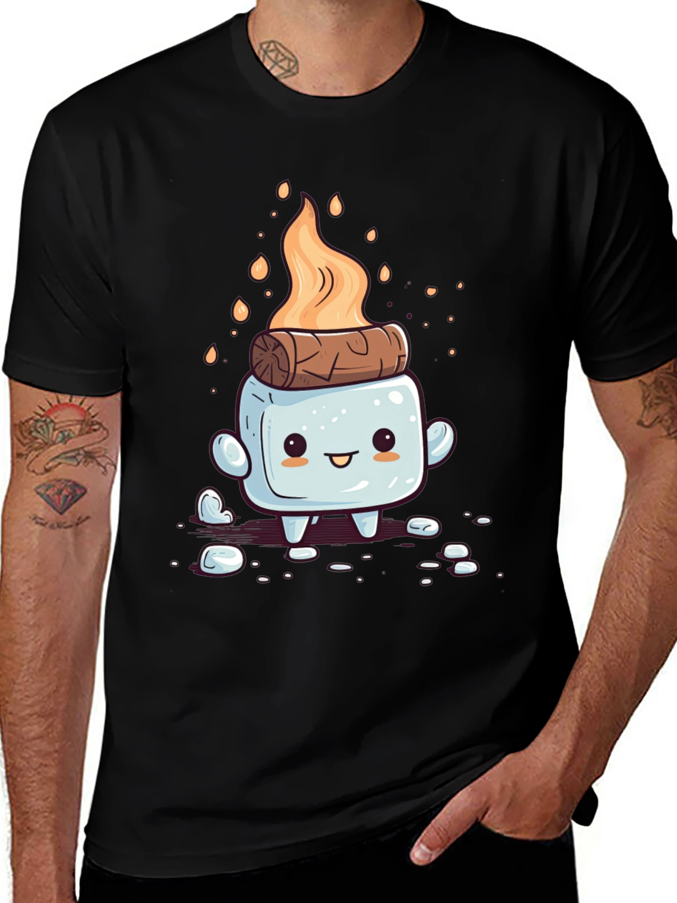 Smore Fun Graphic Tee - Campfire Marshmallow T-Shirt