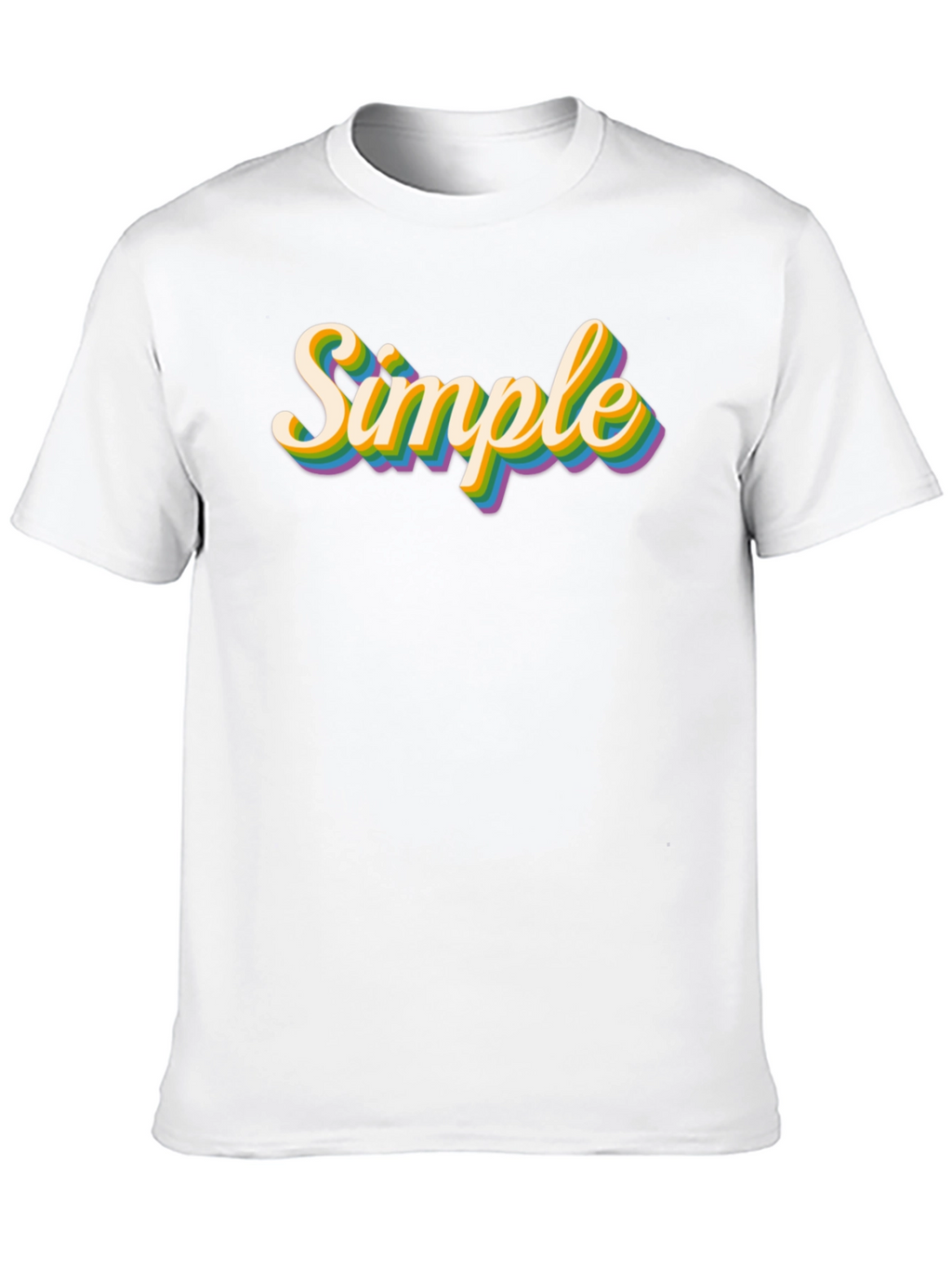 Simple Retro Rainbow T-Shirt