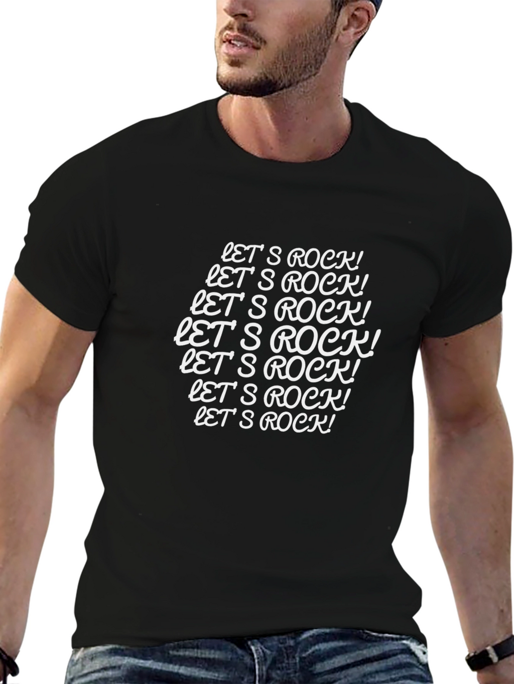 Lets Rock Graphic Tee - Black