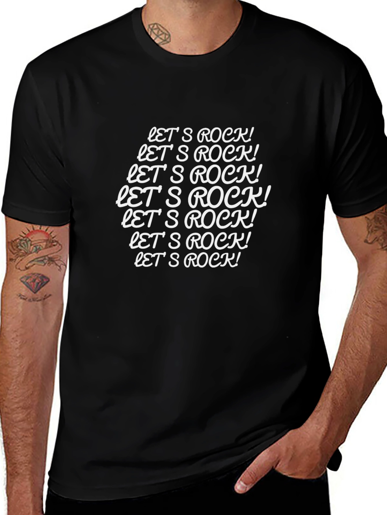 Lets Rock Graphic Tee - Black