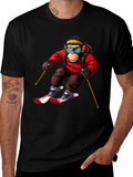 Monkey Skiing T-Shirt - Unique Graphic Tee