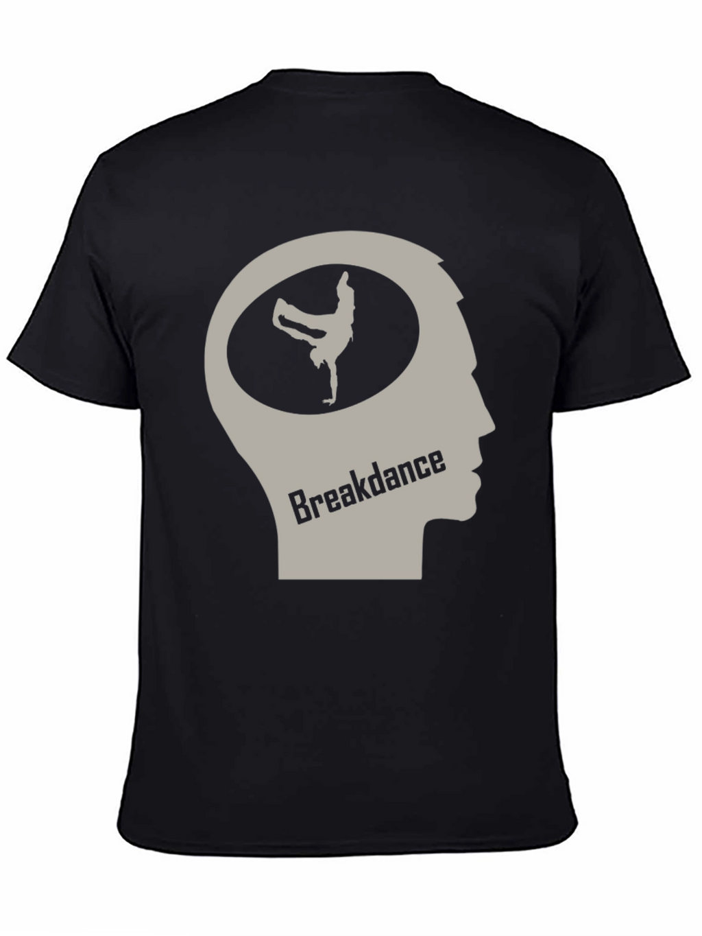 Breakdance Brain T-Shirt - Black Crew Neck Tee