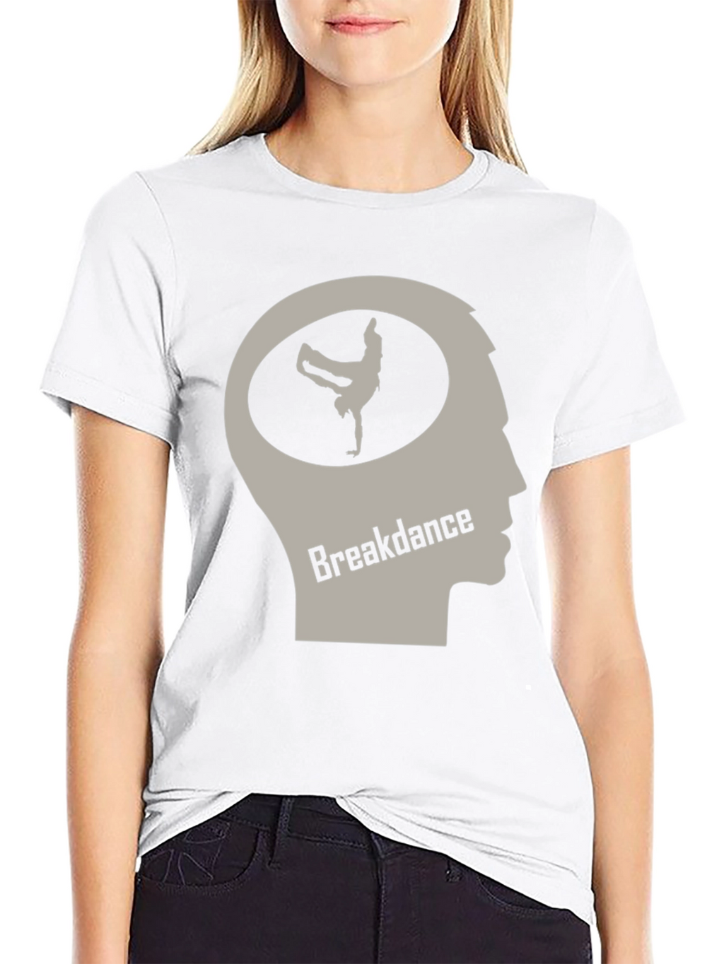 Breakdance Brain T-Shirt - Black Crew Neck Tee
