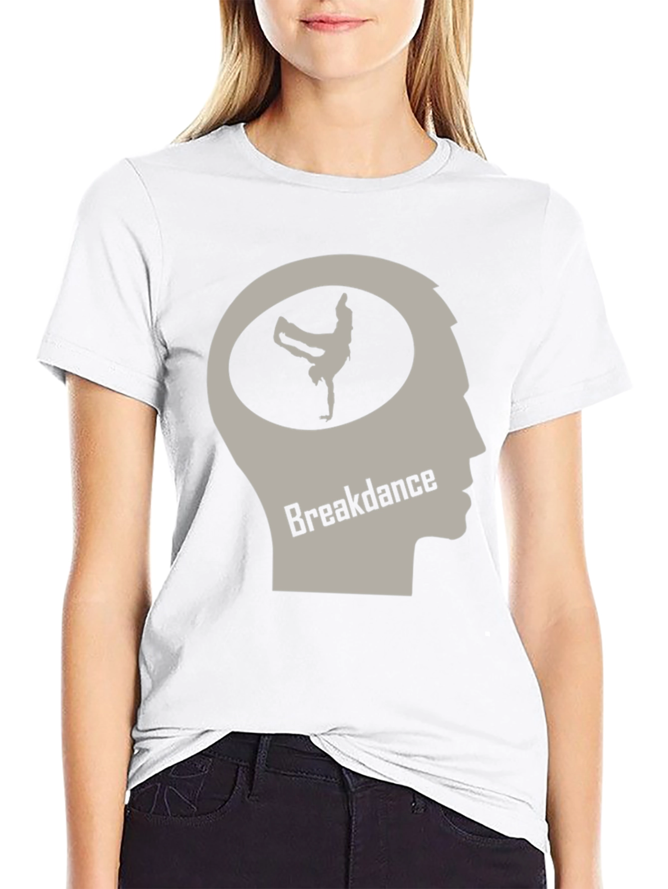 Breakdance Brain T-Shirt - Black Crew Neck Tee