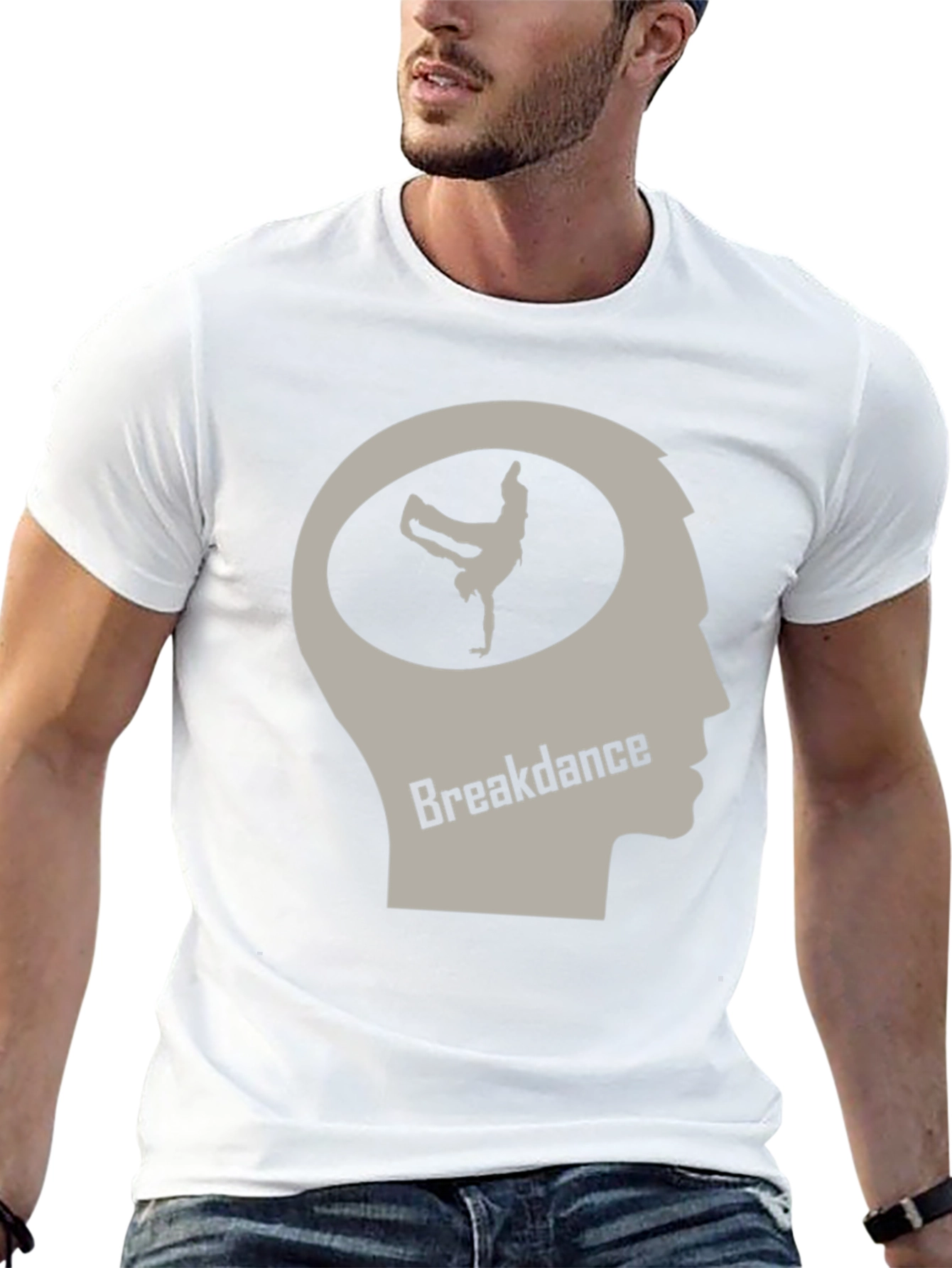 Breakdance Brain T-Shirt - Black Crew Neck Tee