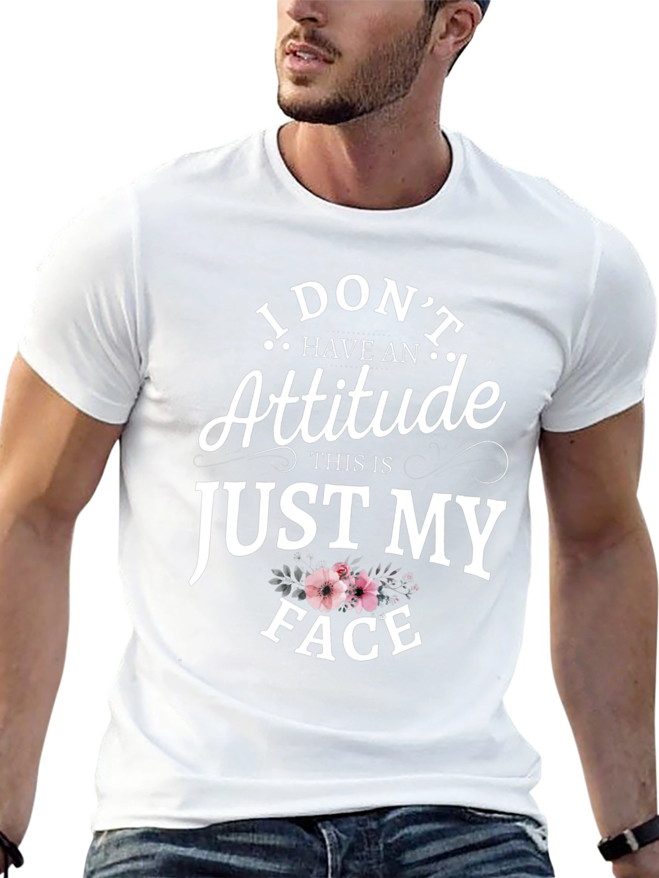 Funny Just My Face Graphic Tee - Unisex