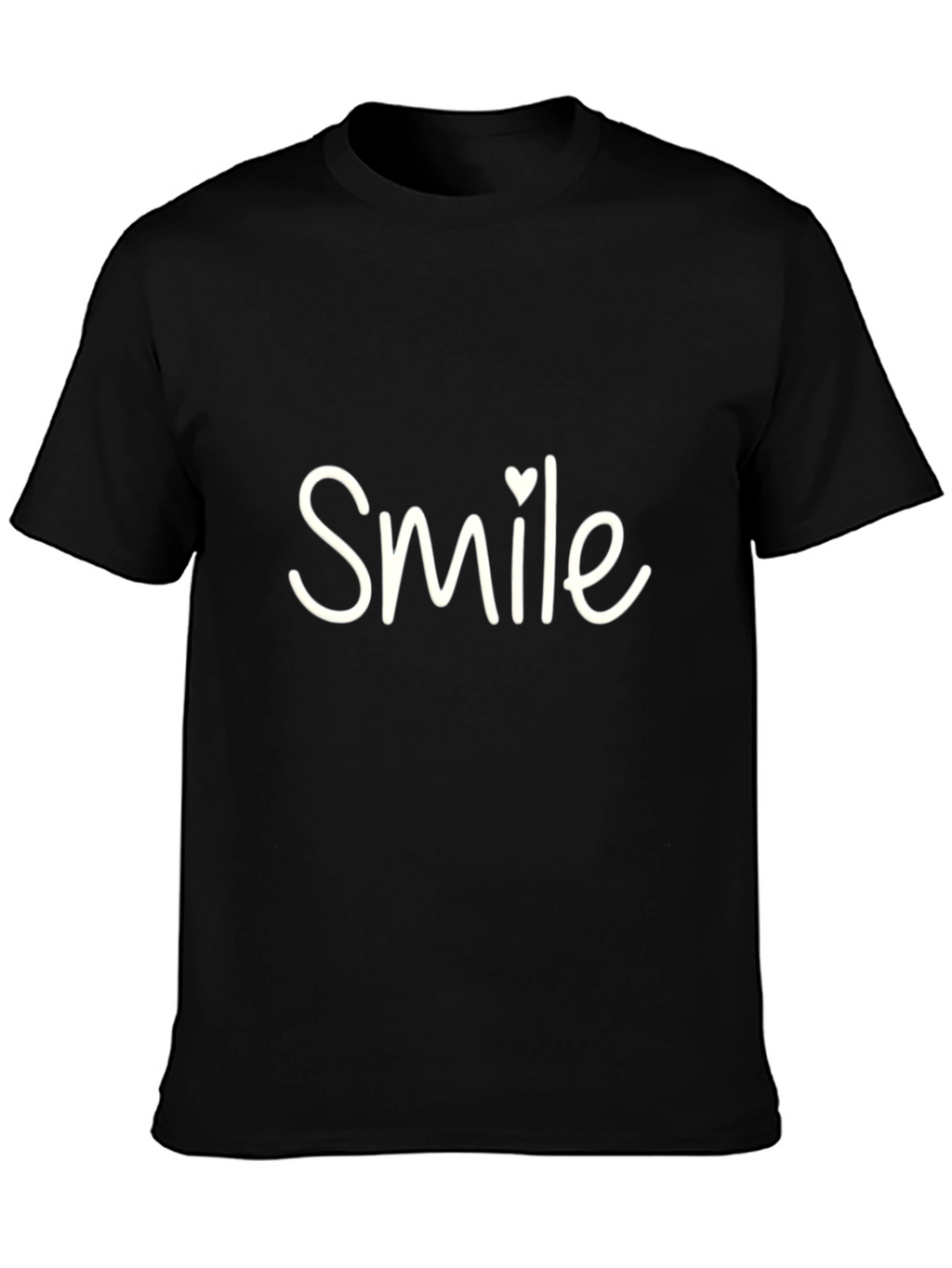 Smile Graphic Tee - Black Casual T-Shirt