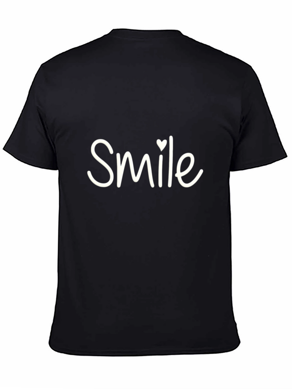 Smile Graphic Tee - Black Casual T-Shirt
