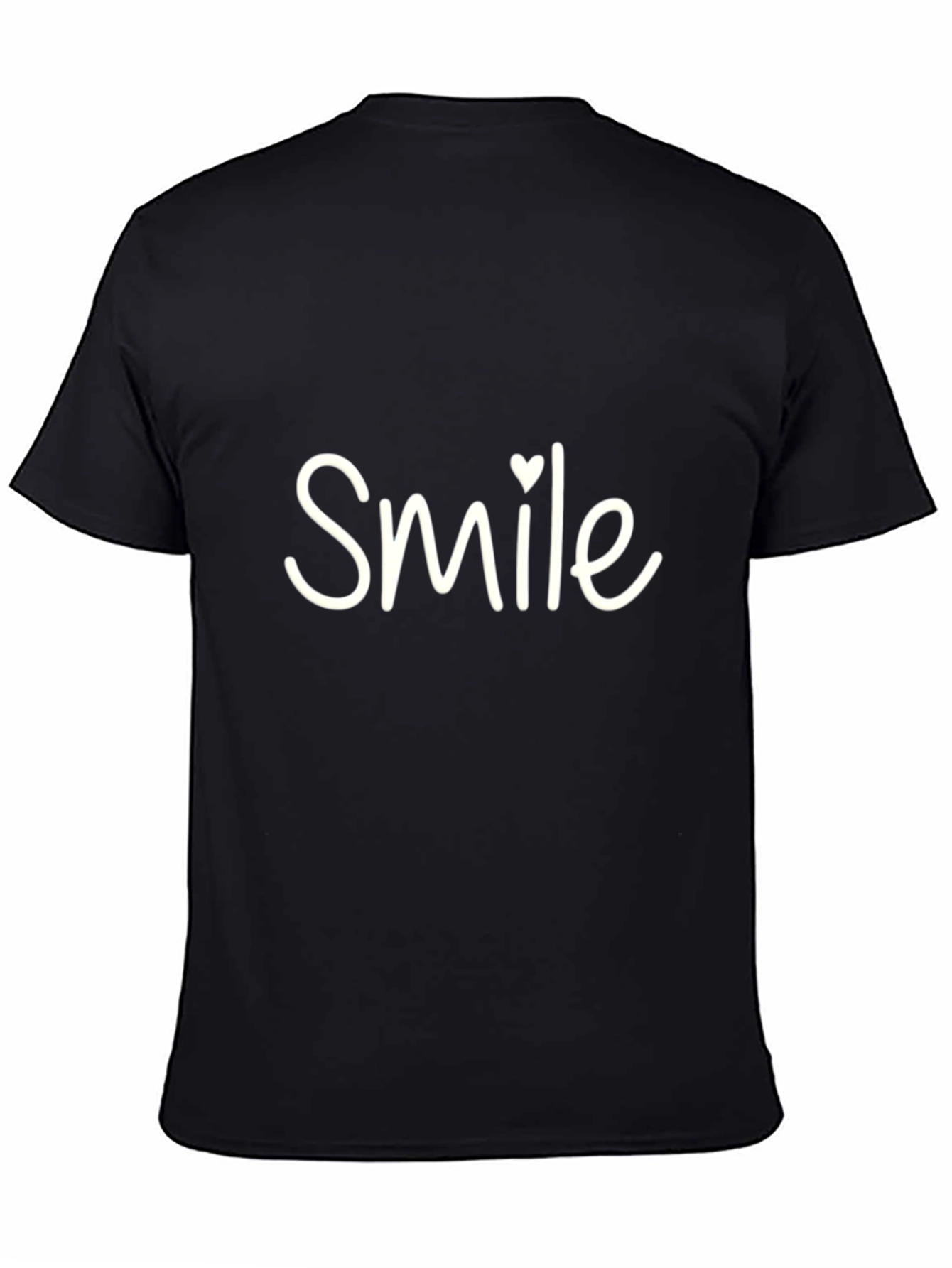 Smile Graphic Tee - Black Casual T-Shirt