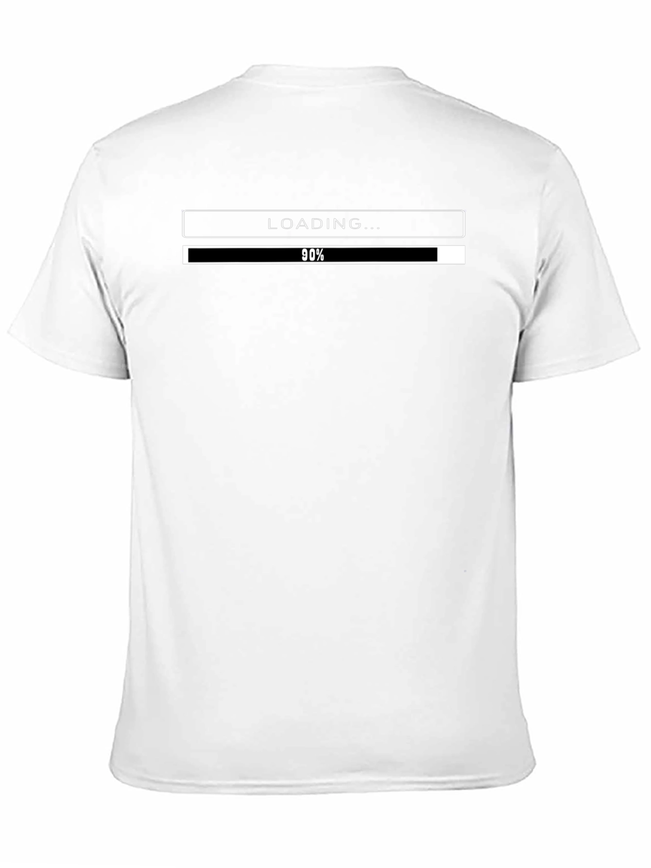 Loading 90% Complete Graphic Tee - Black Cotton T-Shirt