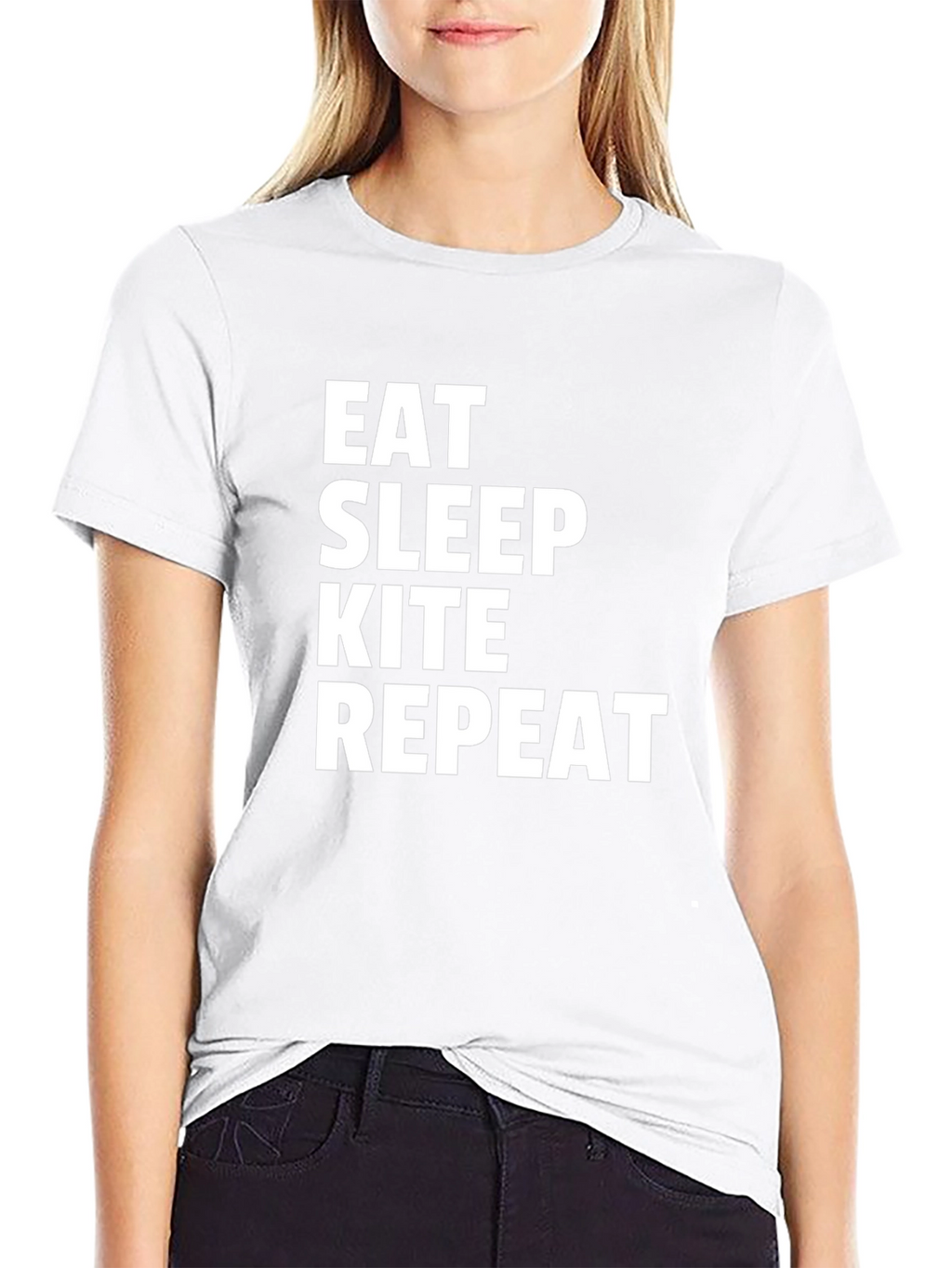 Eat Sleep Kite Repeat Graphic Tee - Kitesurfing T-Shirt