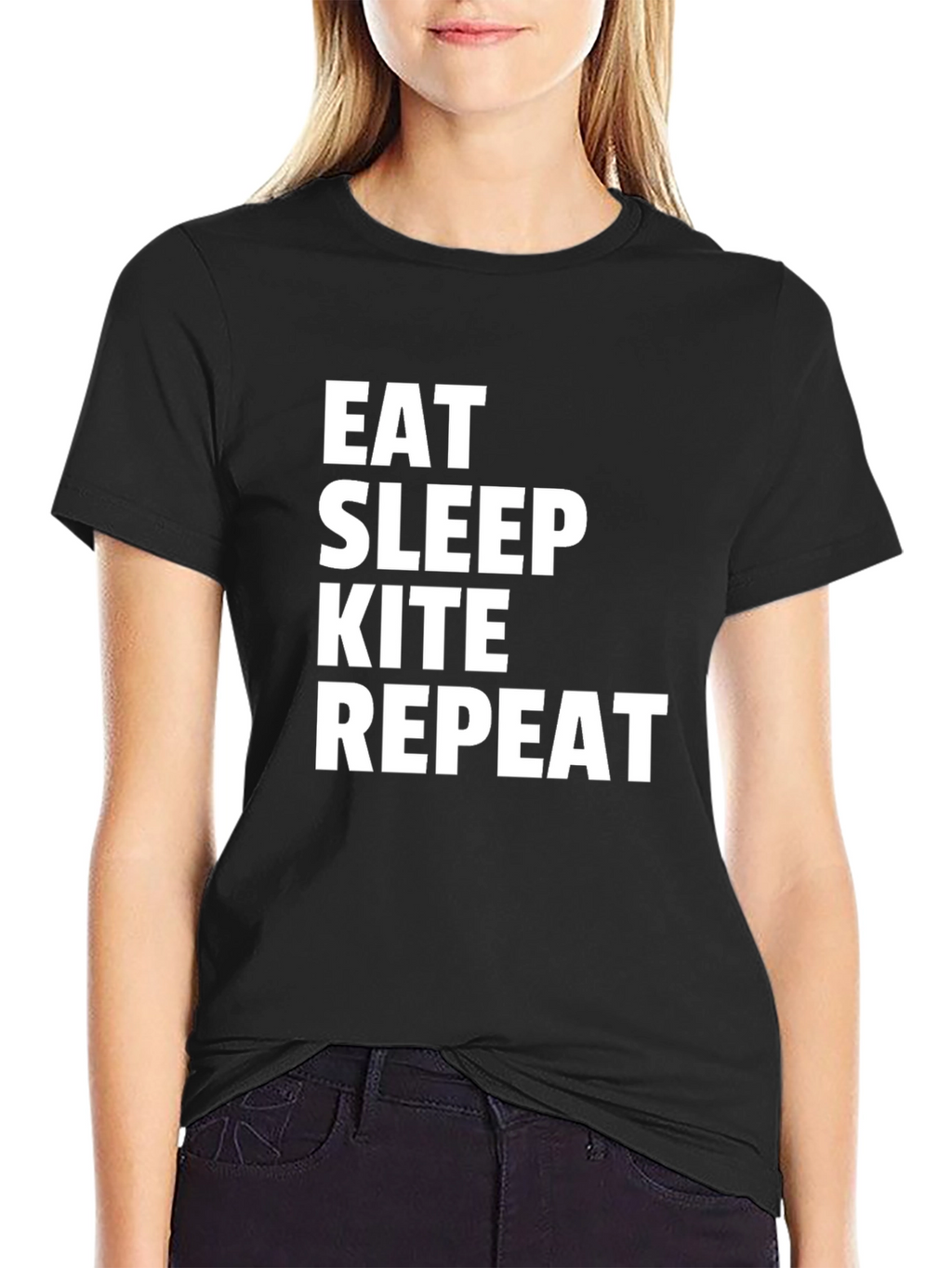 Eat Sleep Kite Repeat Graphic Tee - Kitesurfing T-Shirt