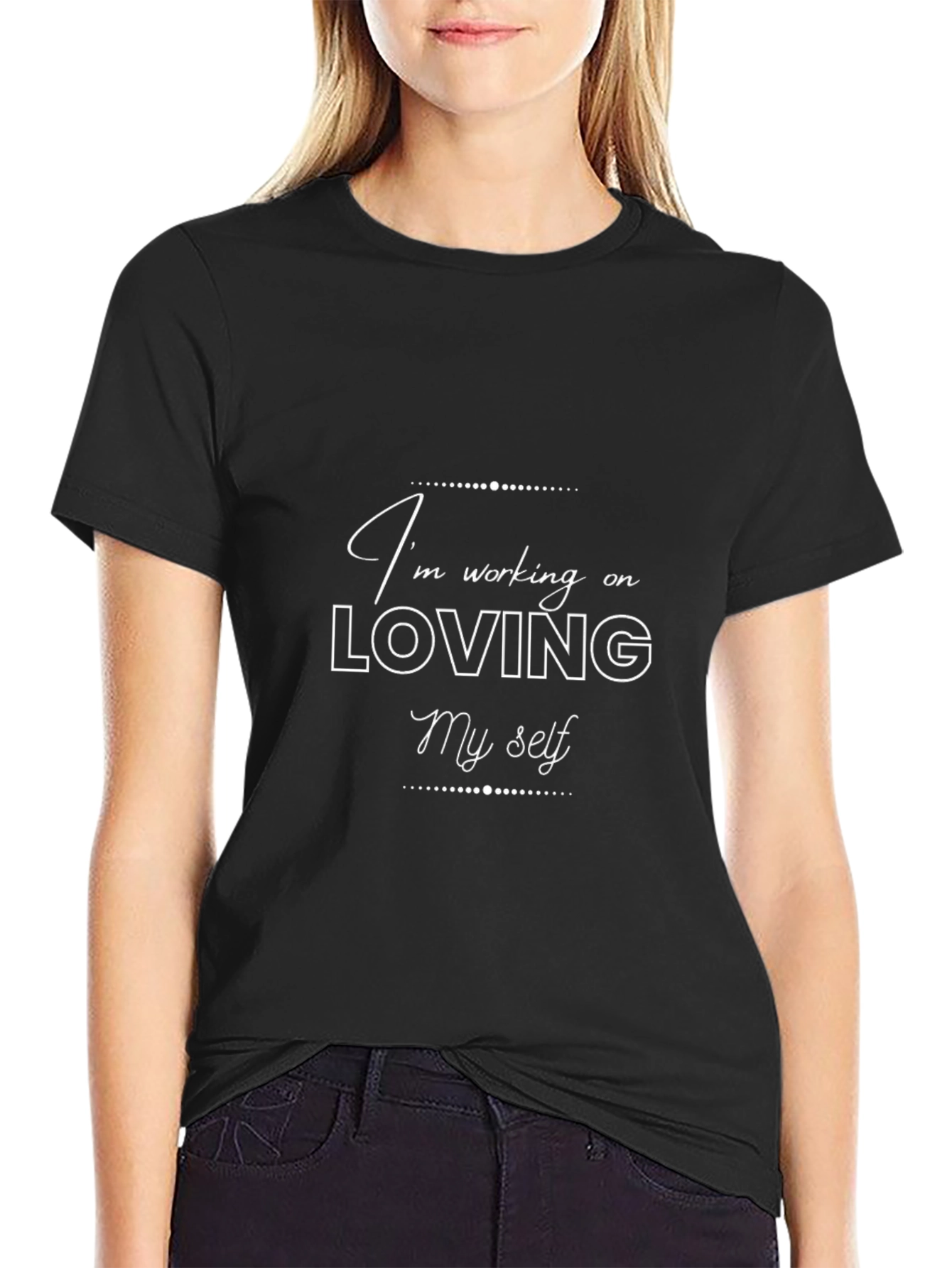 Self-Love Black Tee - Empowering Message