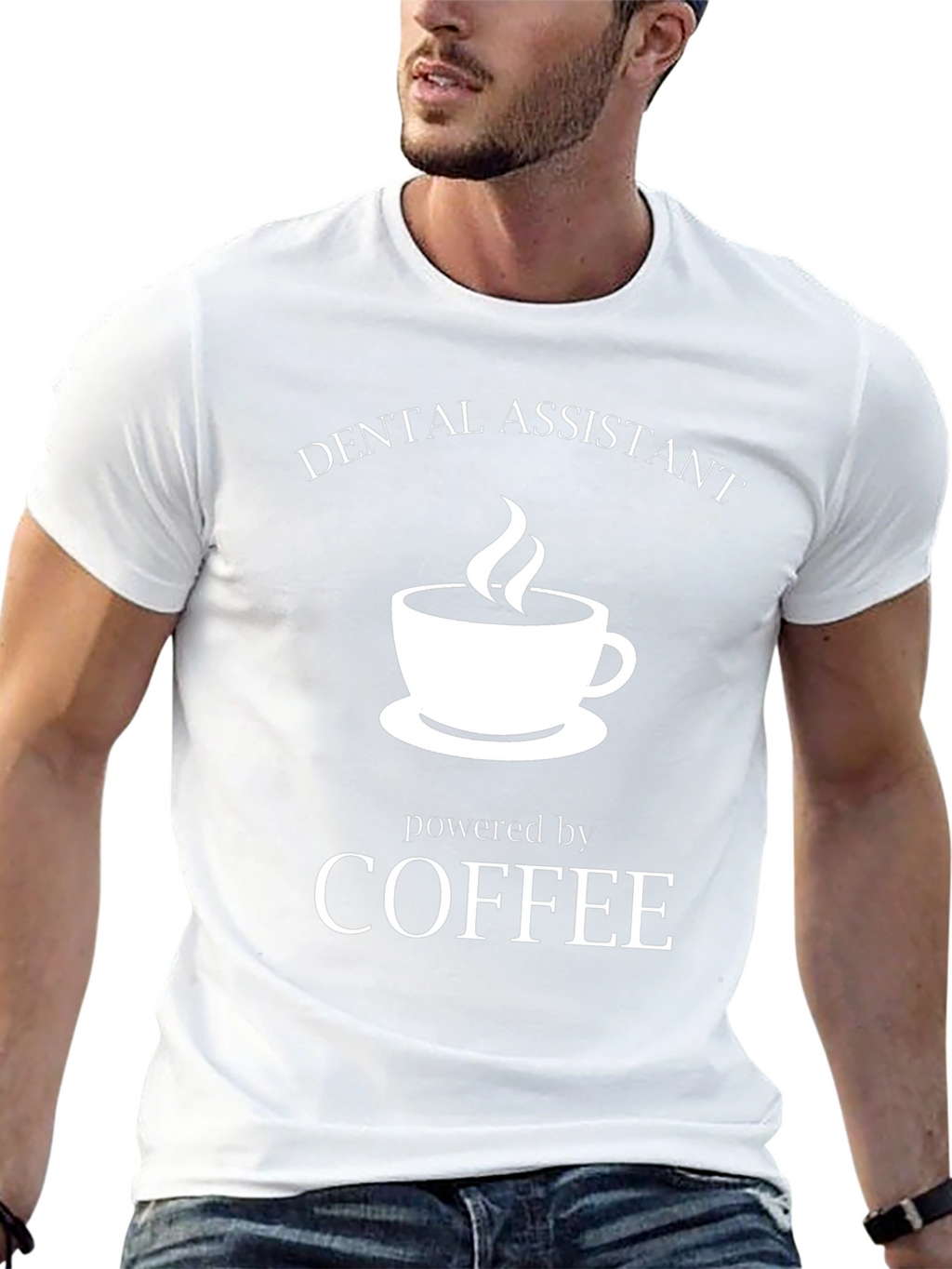 Dental Assistant Coffee Powered Black T-Shirt