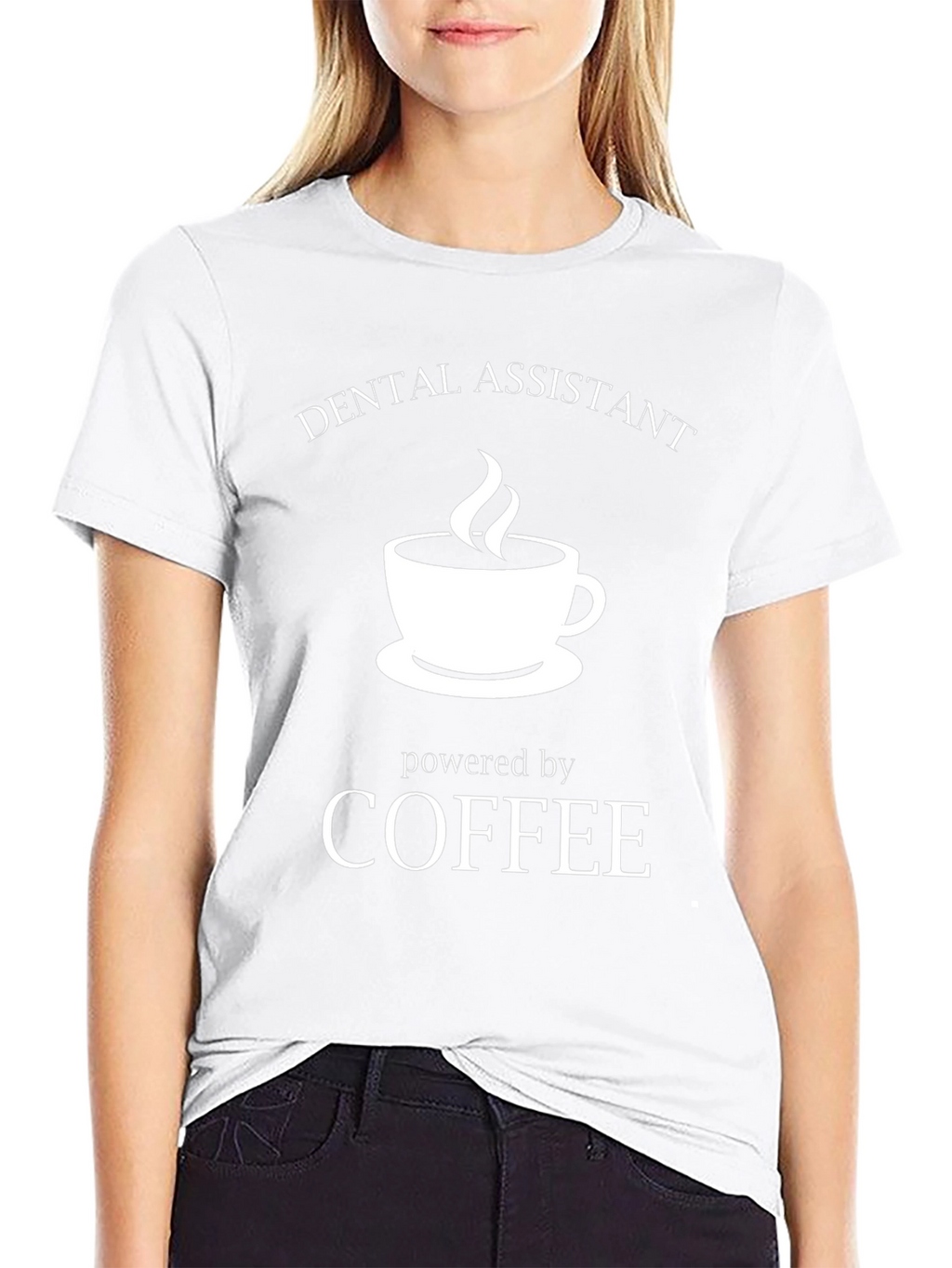 Dental Assistant Coffee Powered Black T-Shirt