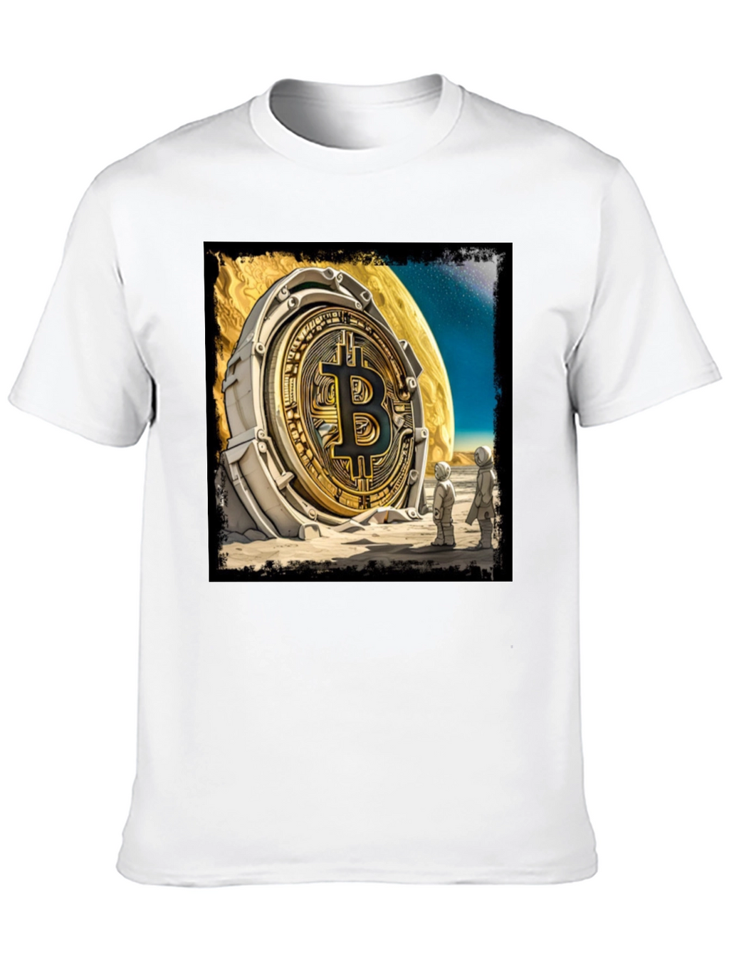 Bitcoin Moon Landing Graphic Tee