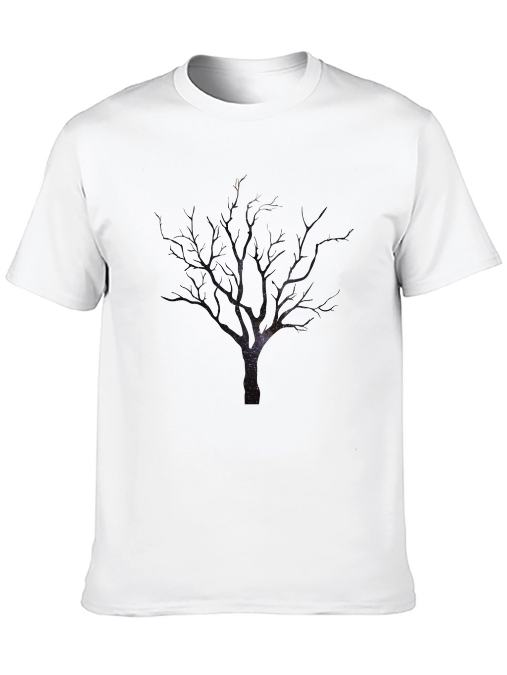 Mens Black Tree Print T-Shirt