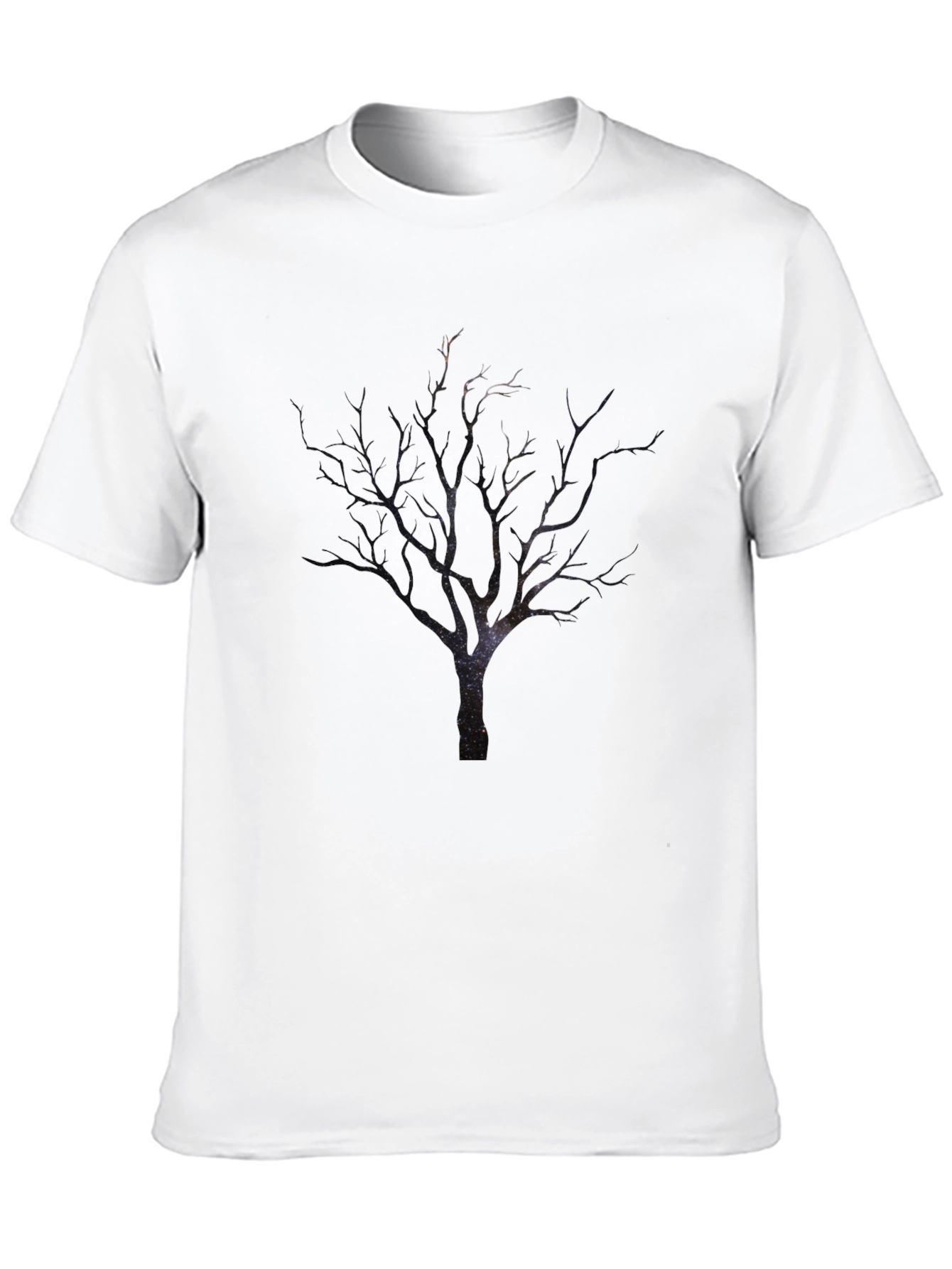 Mens Black Tree Print T-Shirt
