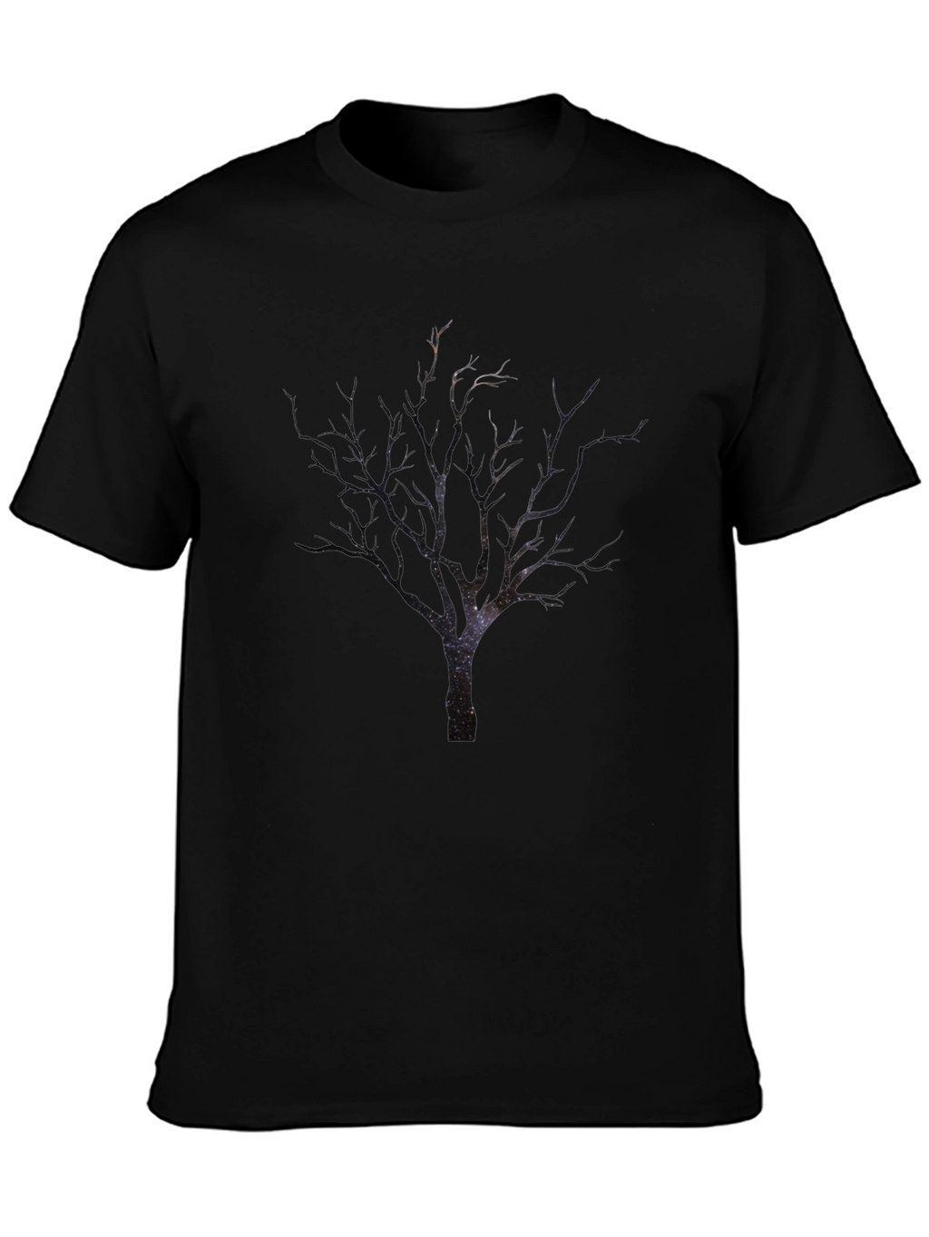 Mens Black Tree Print T-Shirt