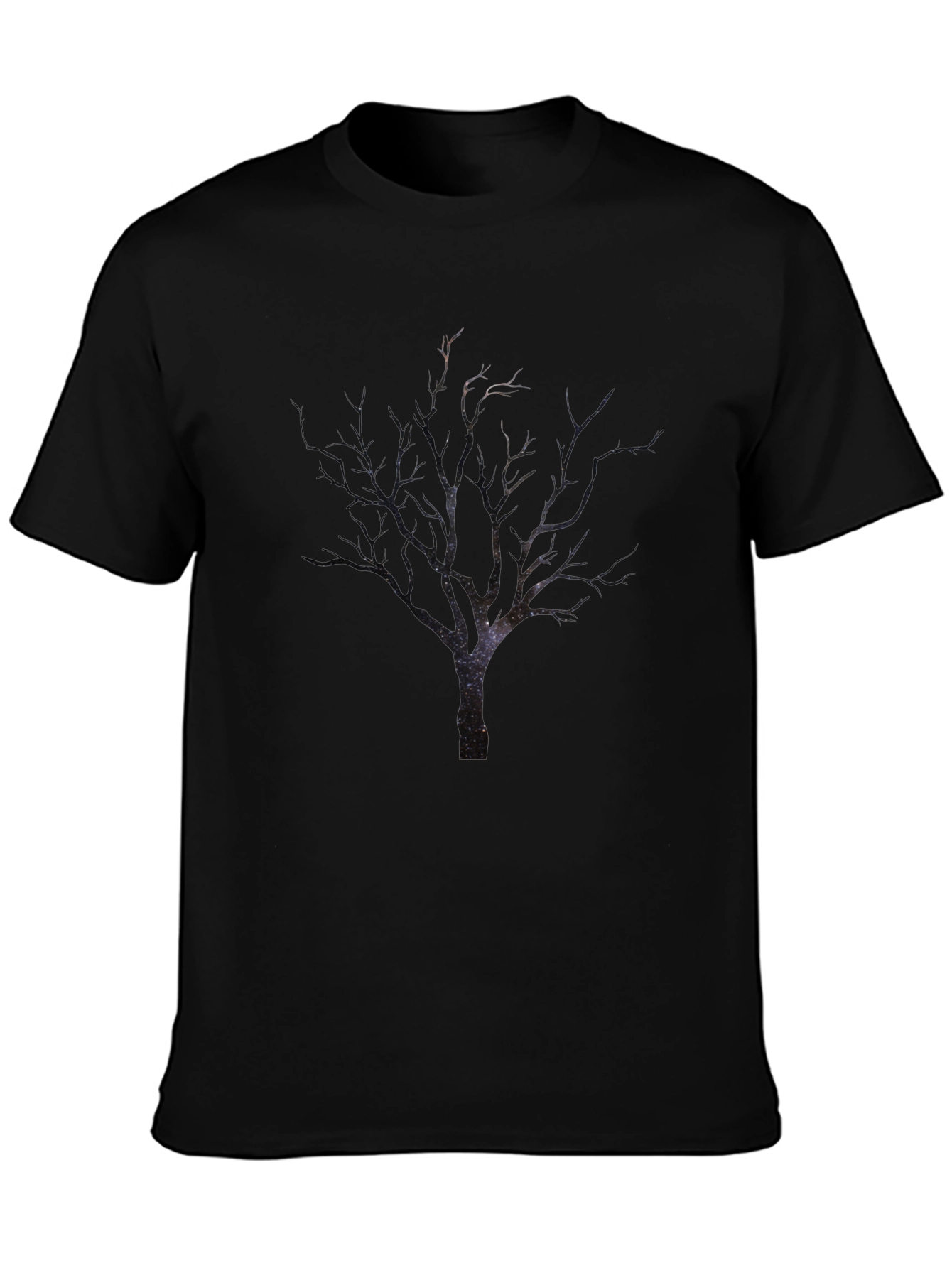 Mens Black Tree Print T-Shirt