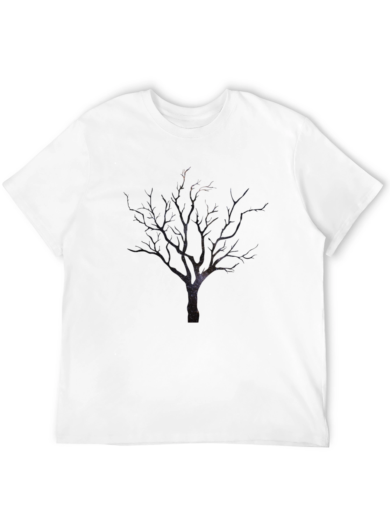 Mens Black Tree Print T-Shirt