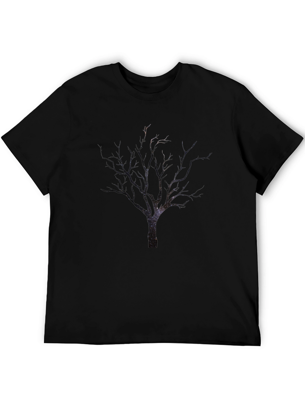 Mens Black Tree Print T-Shirt