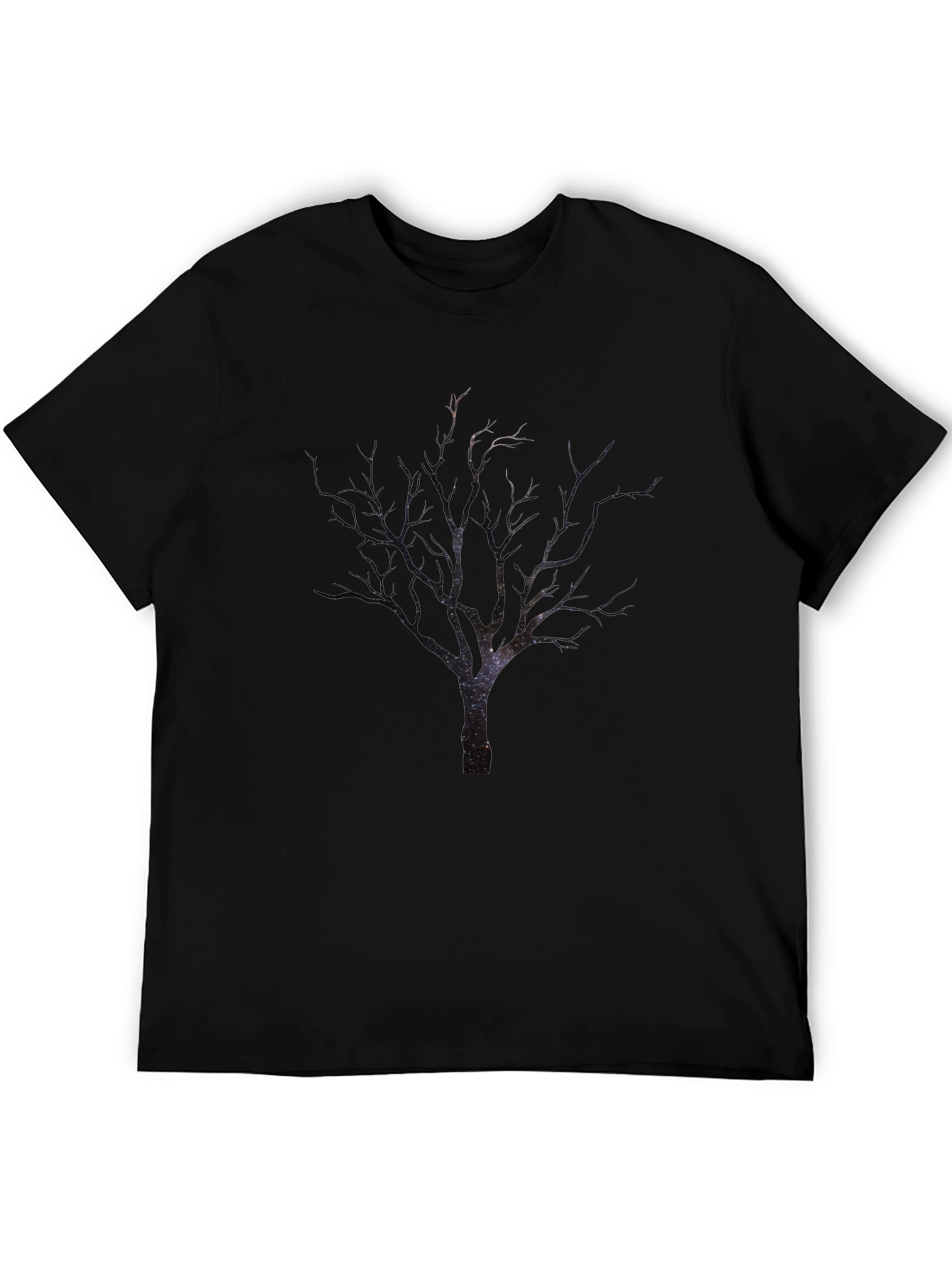 Mens Black Tree Print T-Shirt