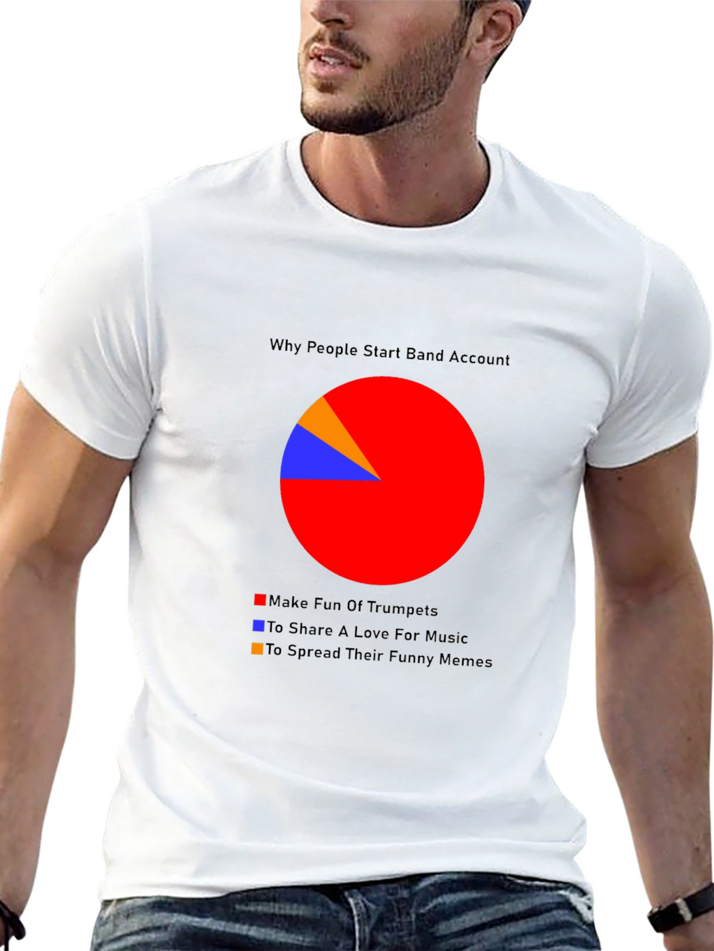 Funny Band Pie Chart T-Shirt