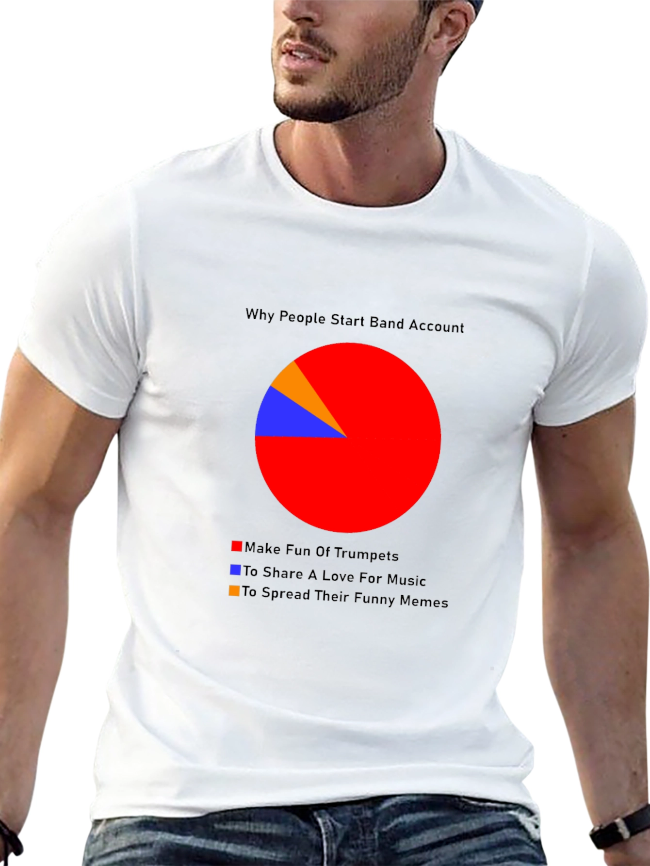 Funny Band Pie Chart T-Shirt