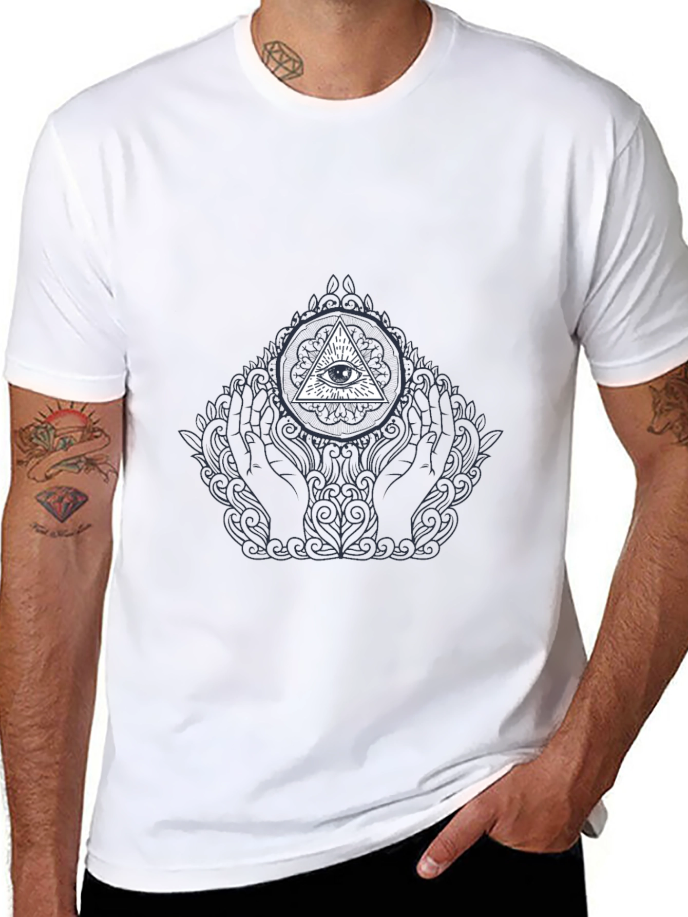 Illuminati Eye Graphic Tee - Black