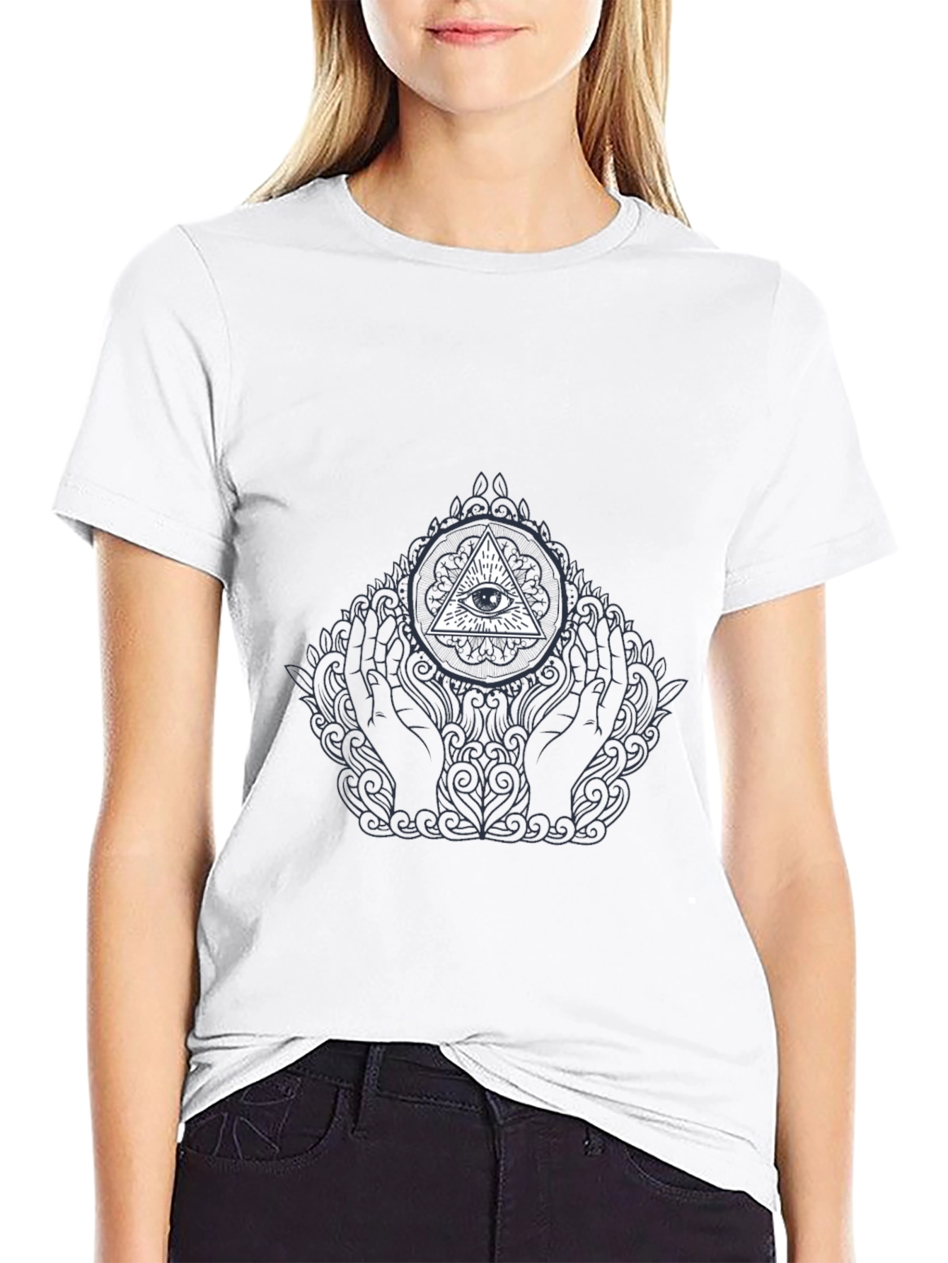 Illuminati Eye Graphic Tee - Black