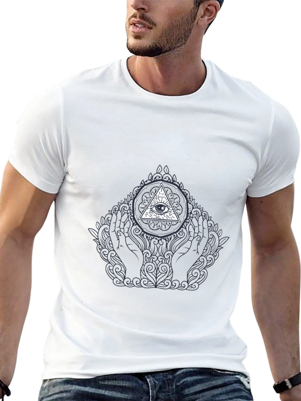 Illuminati Eye Graphic Tee - Black