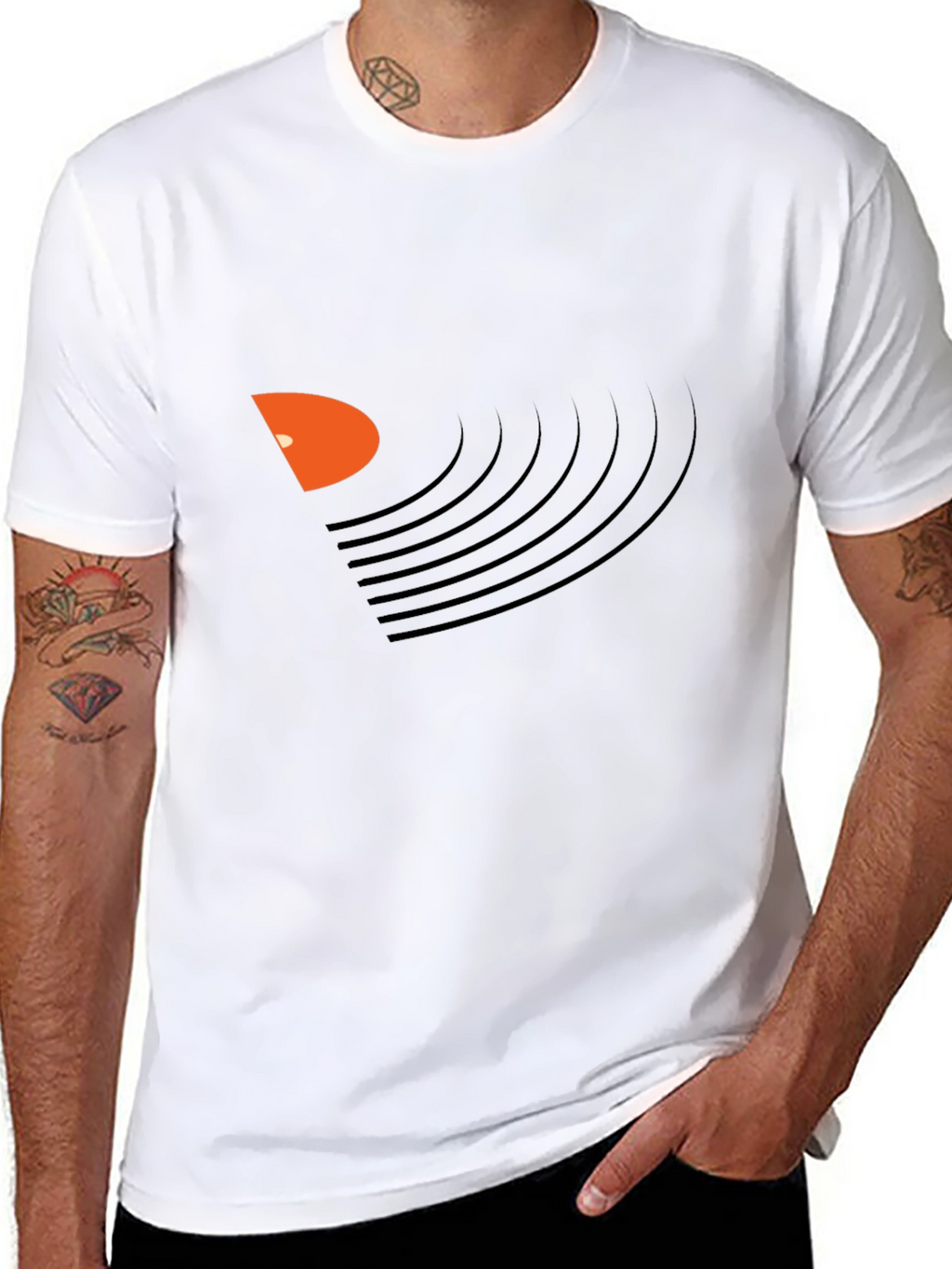 Vinyl Record Graphic Black T-Shirt