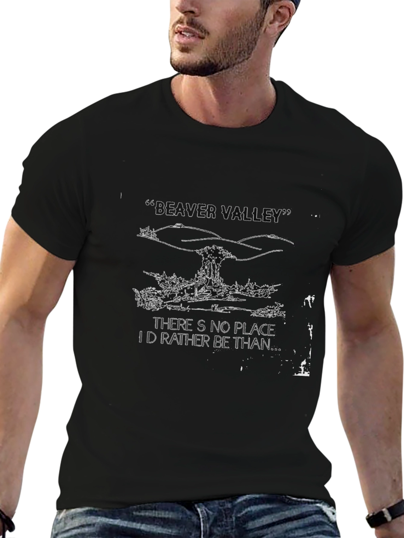 Beaver Valley Black Tee: Nature Lovers Delight