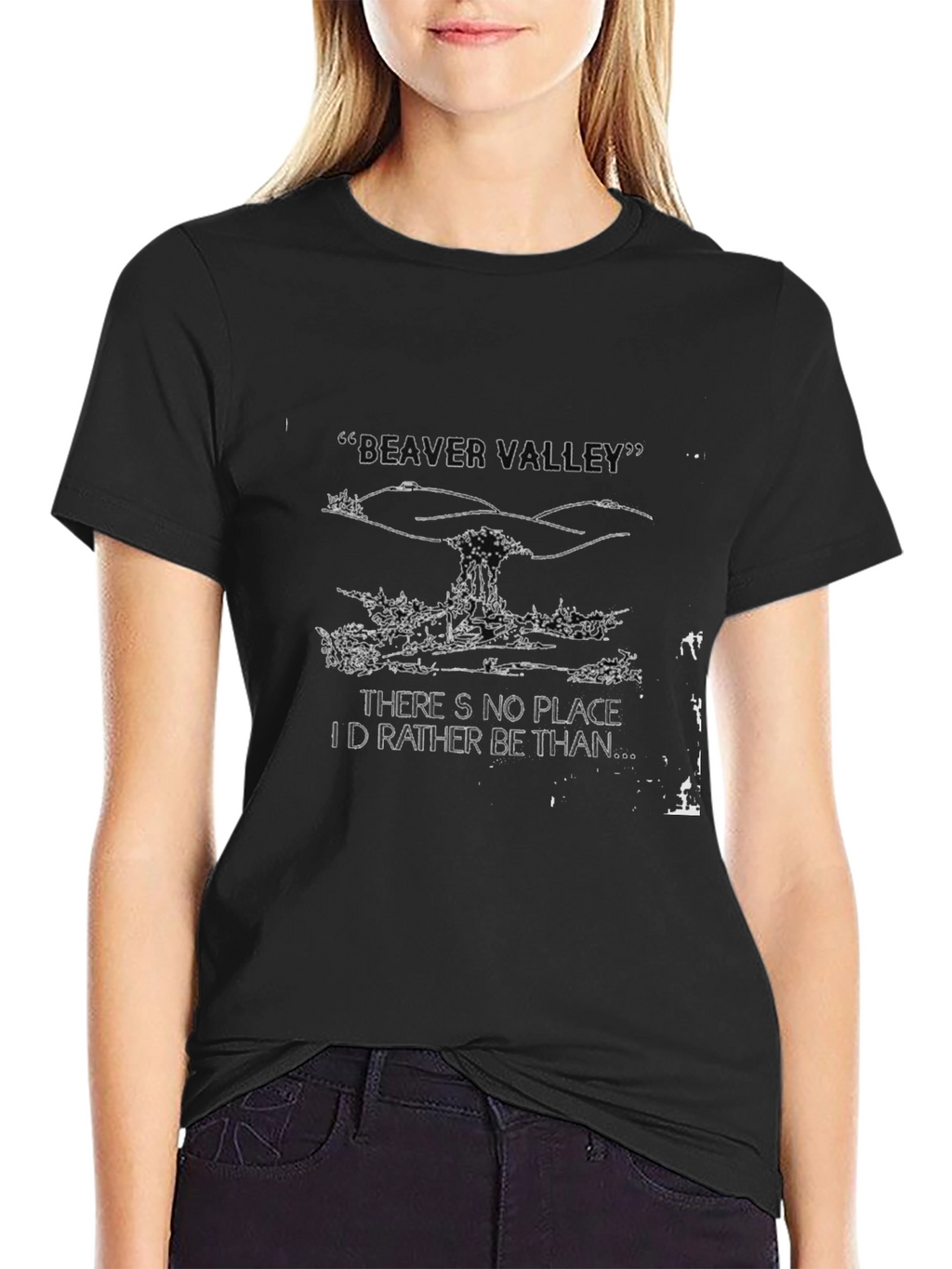 Beaver Valley Black Tee: Nature Lovers Delight