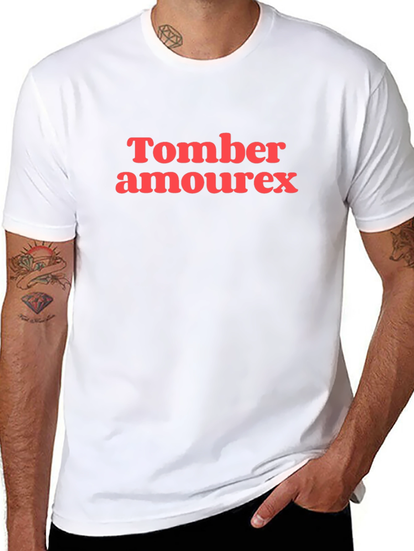Tomber Amoureux Graphic T-Shirt - Black