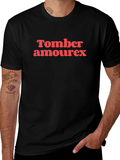 Tomber Amoureux Graphic T-Shirt - Black