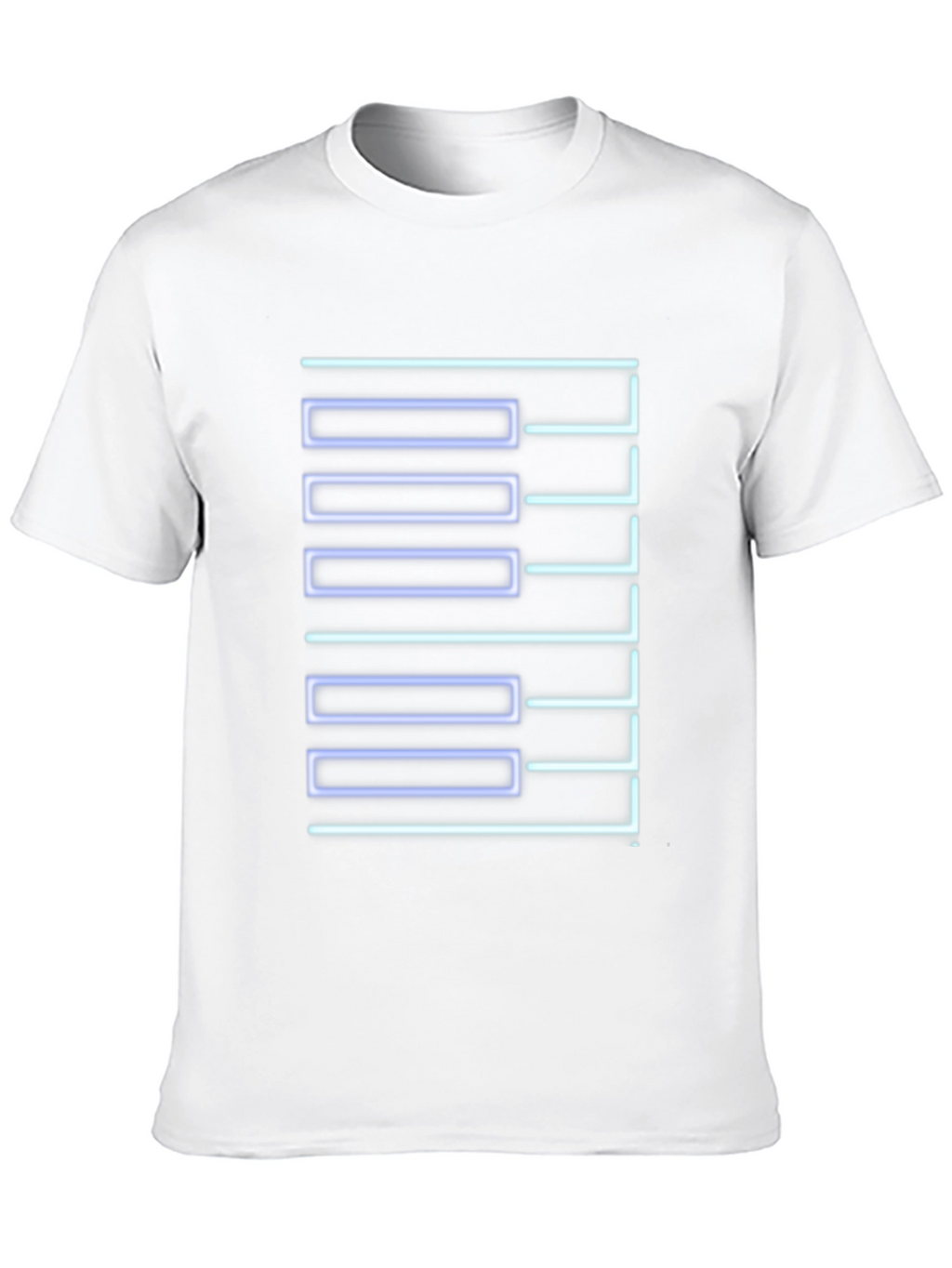 Geometric Neon Graphic Print Black T-Shirt