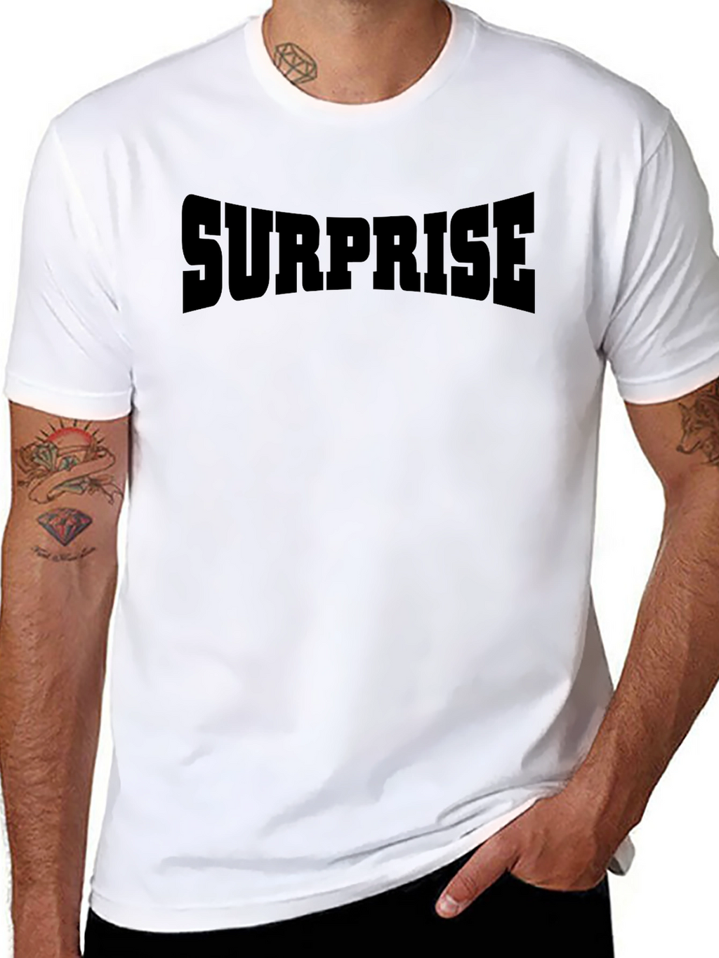Surprise Graphic T-Shirt - Mens Black Tee