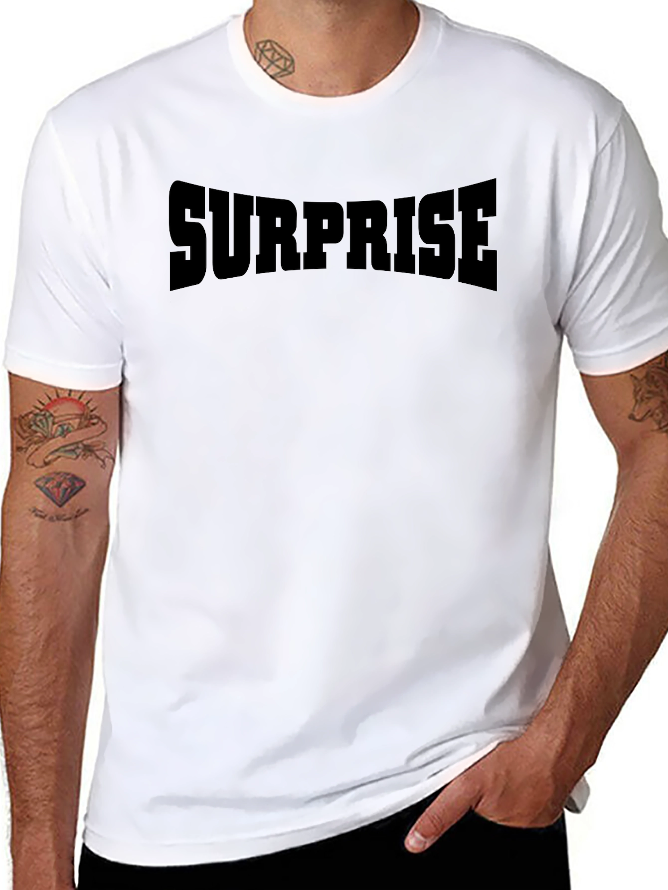Surprise Graphic T-Shirt - Mens Black Tee