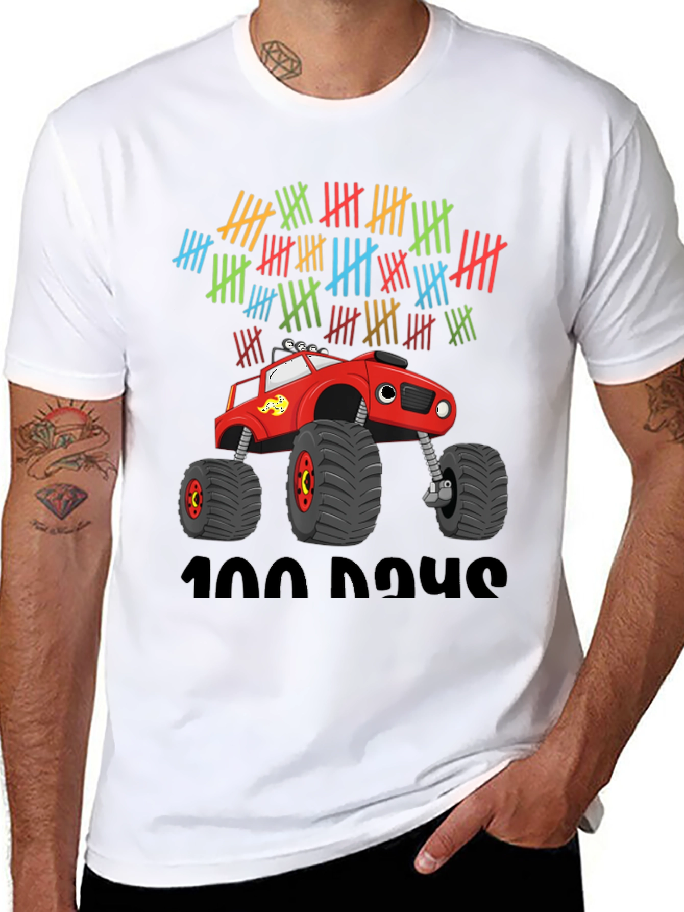 100 Days Monster Truck T-Shirt