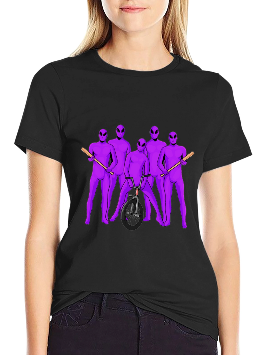 Alien Gangster Graphic T-Shirt - Mens Black Tee
