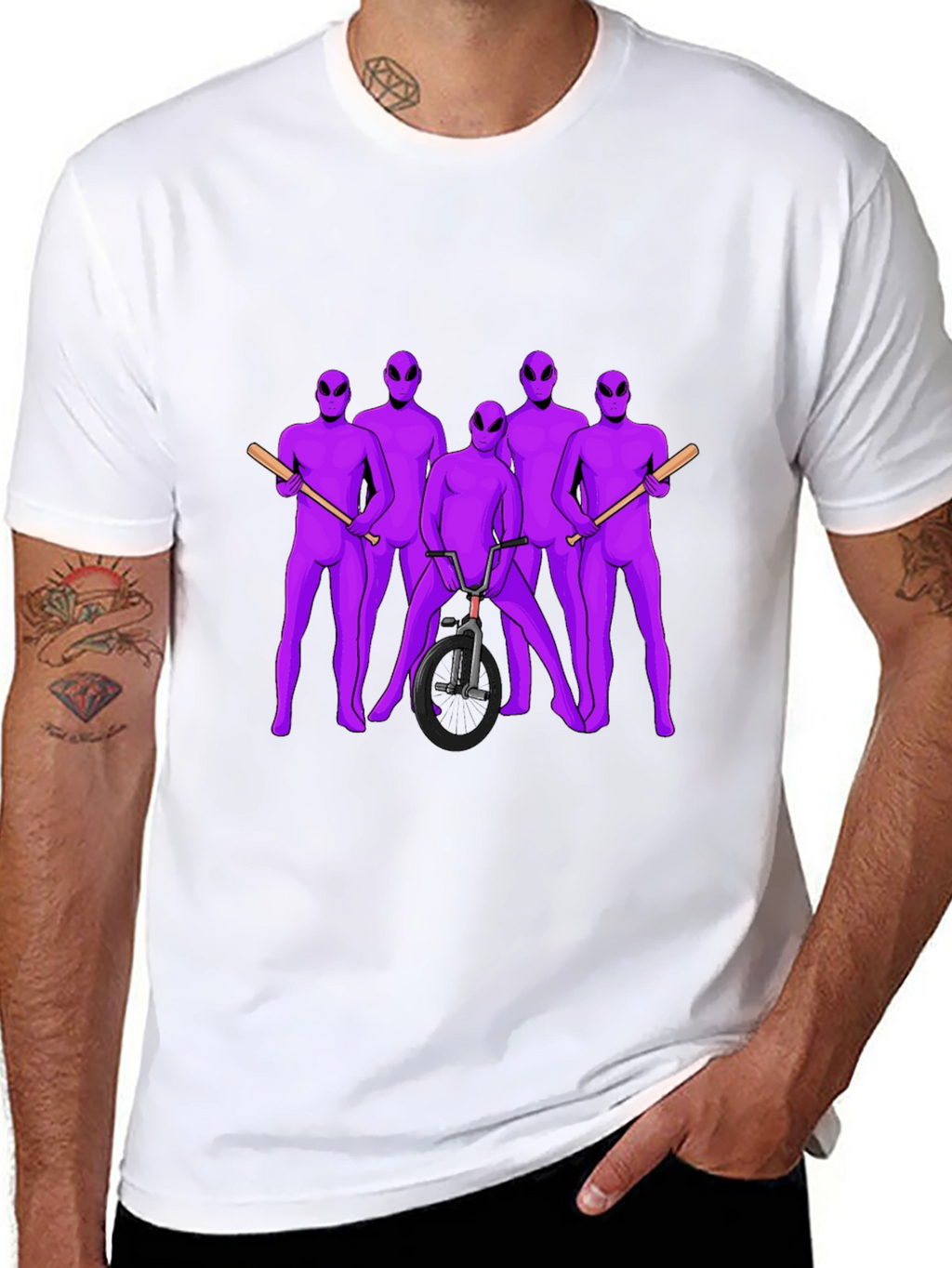 Alien Gangster Graphic T-Shirt - Mens Black Tee