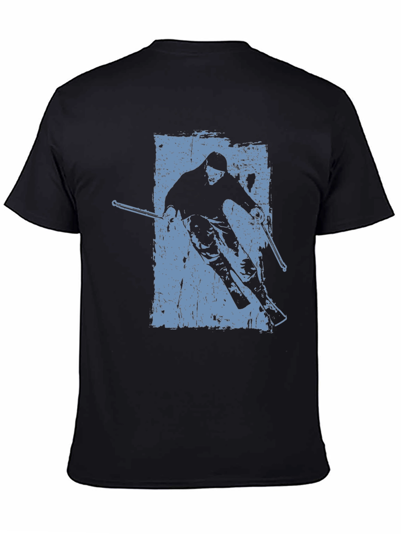 Vintage Skiing Graphic T-Shirt - Black